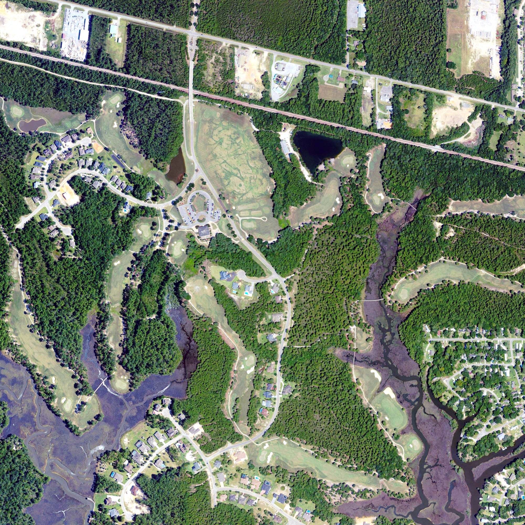 Aerial view of Shell Landing, MS