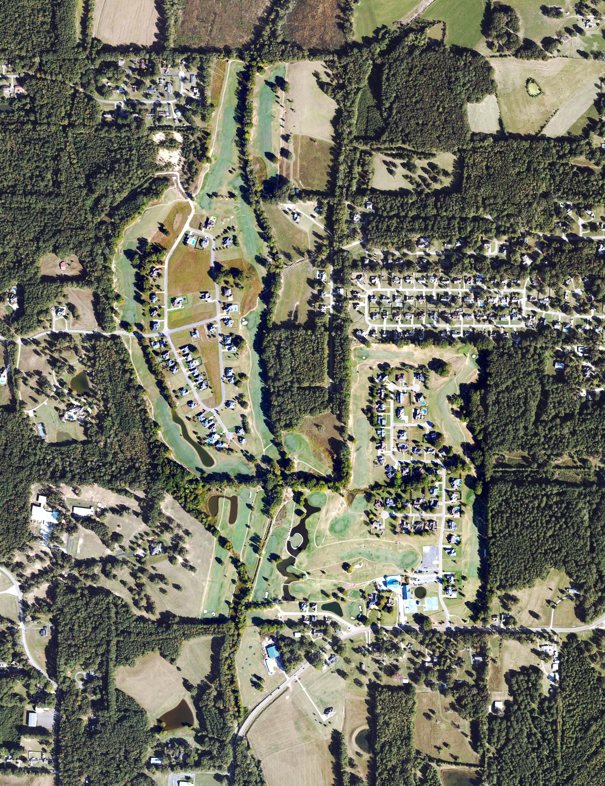 Aerial view of Shiloh Ridge Athletic Club, MS