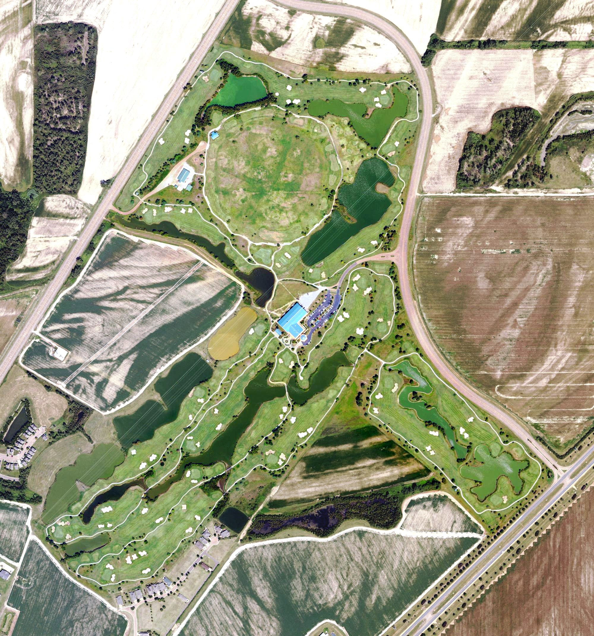 Aerial view of Tunica National Golf & Tennis, MS