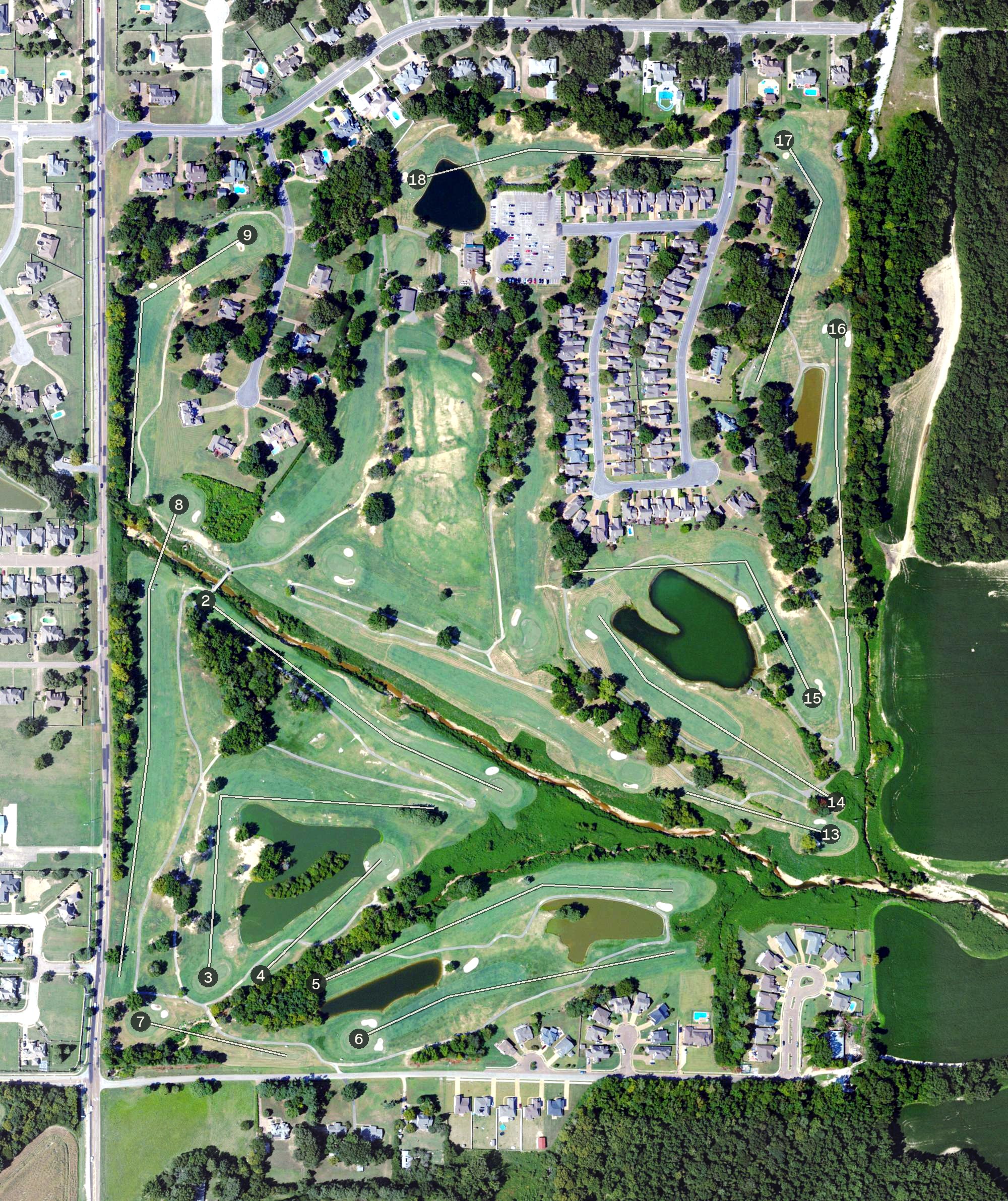 Aerial view of Wedgewood Golfer's Club, MS