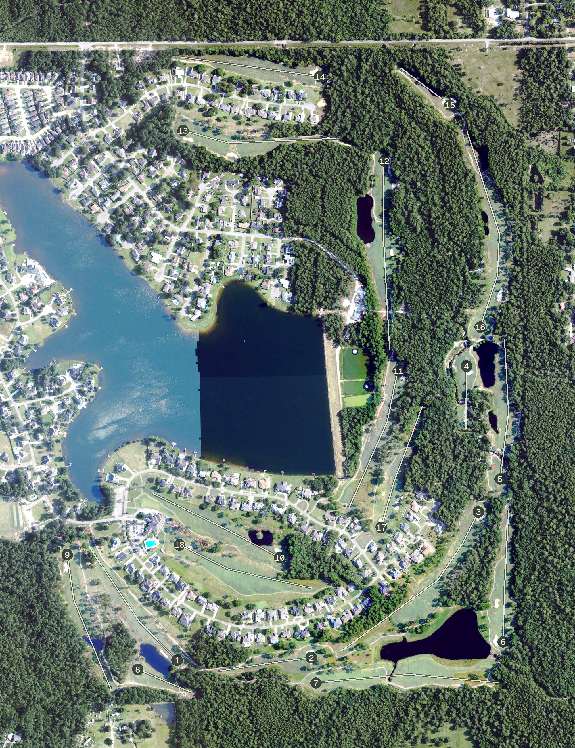 Aerial view of Windance Country Club, MS