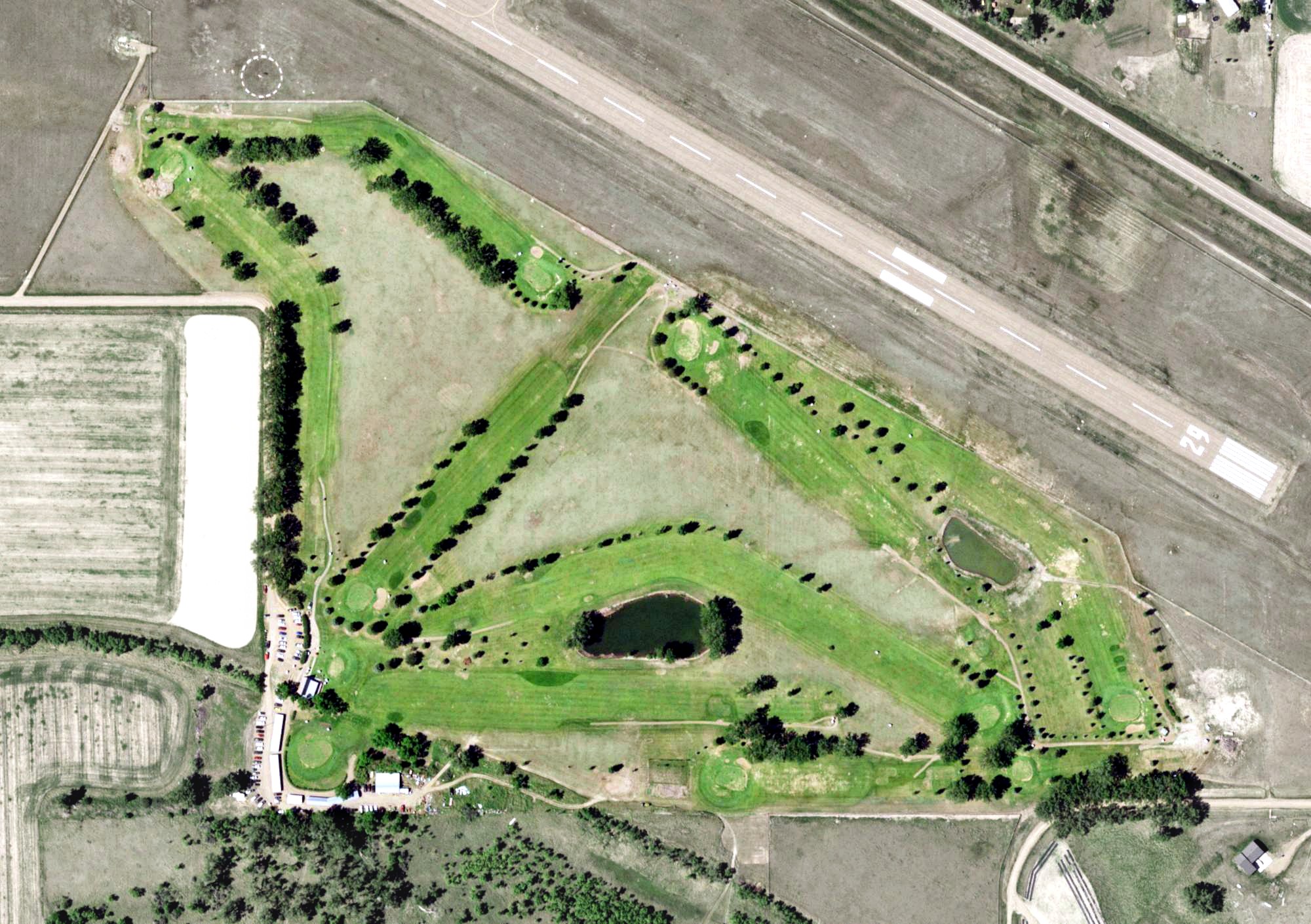 Aerial view of Airport Golf Club, MT