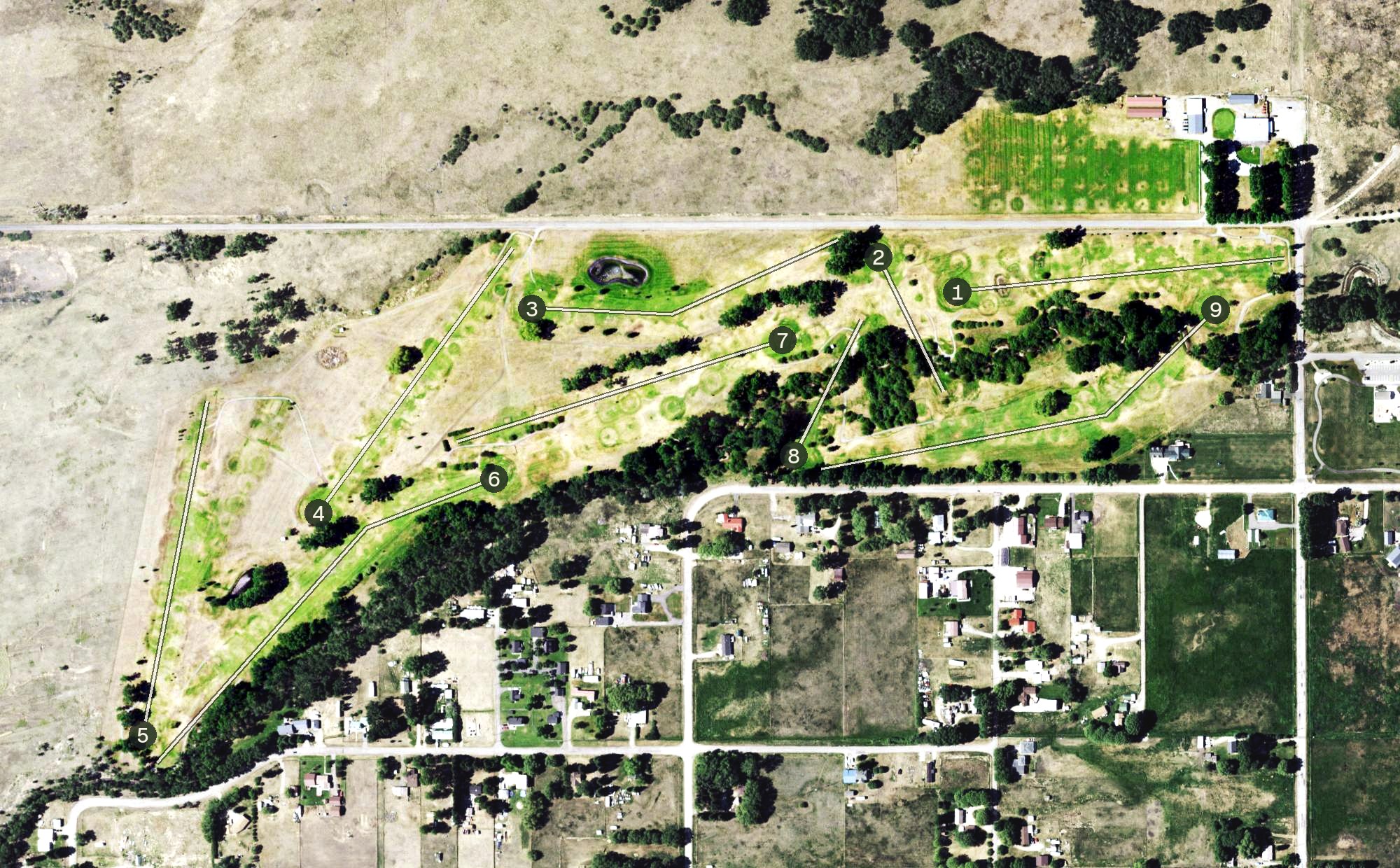 Aerial view of Anaconda Country Club, MT