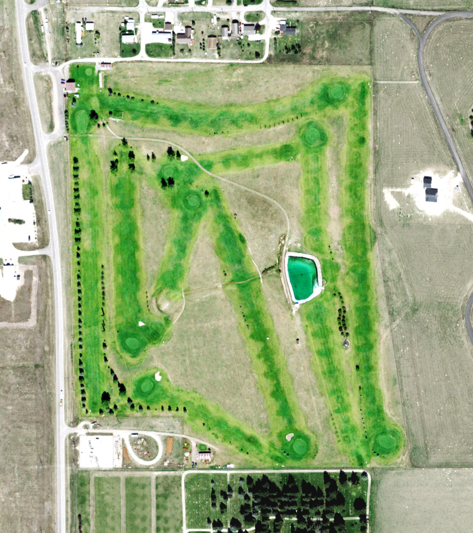 Aerial view of Arrowhead Meadows Golf Course, MT