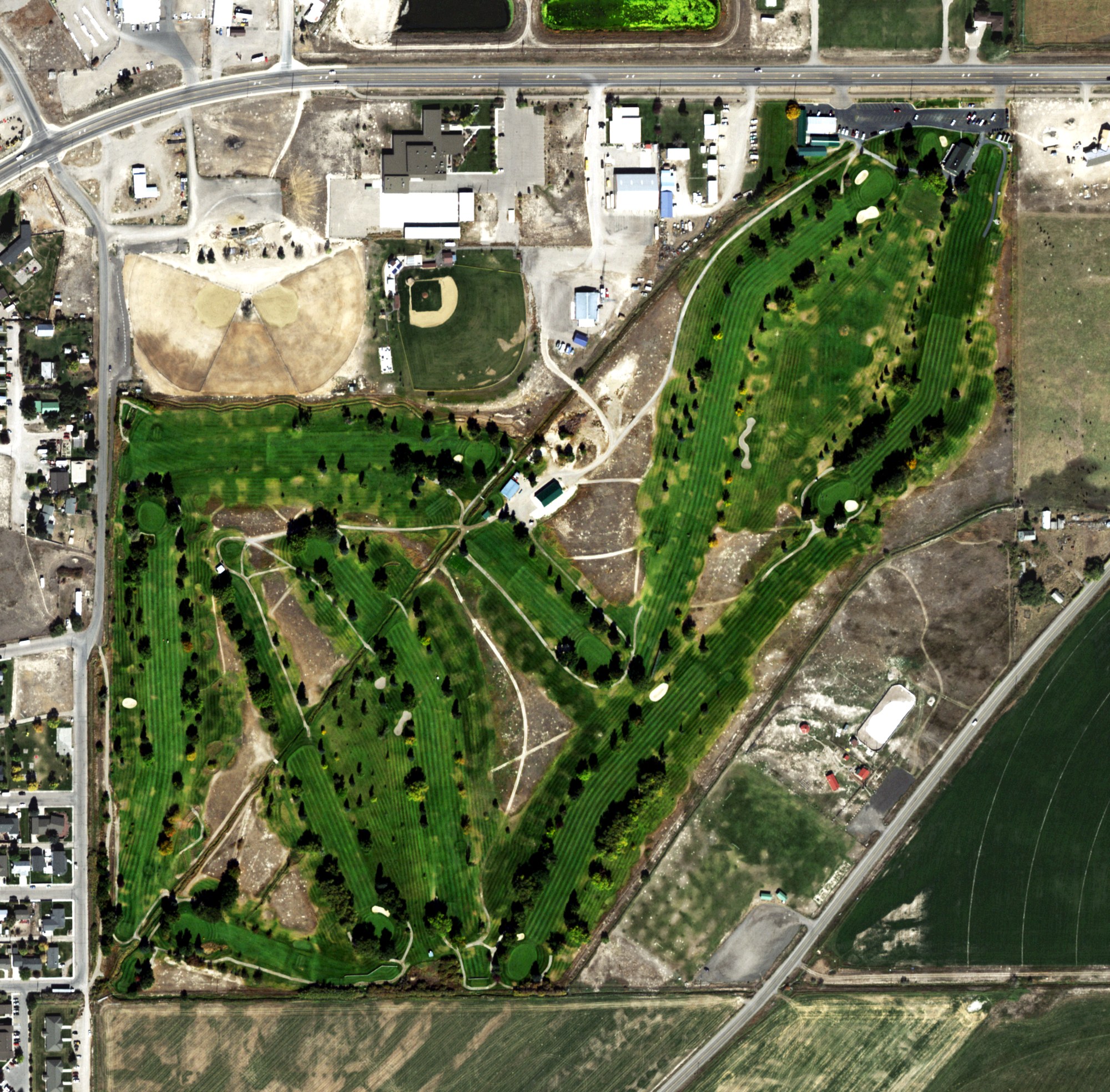 Aerial view of Beaverhead Golf Course, MT