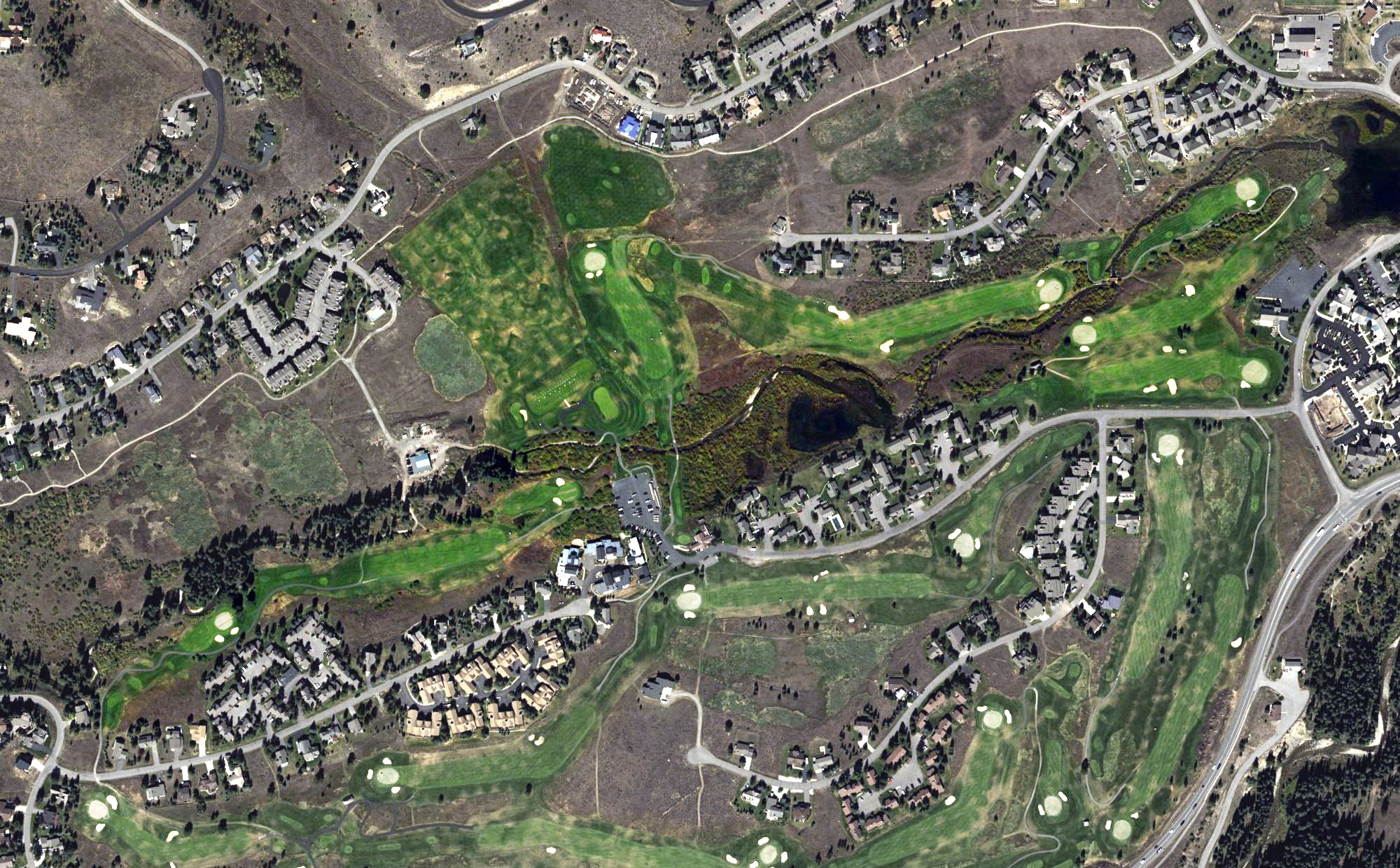Aerial view of Big Sky Golf Course, MT