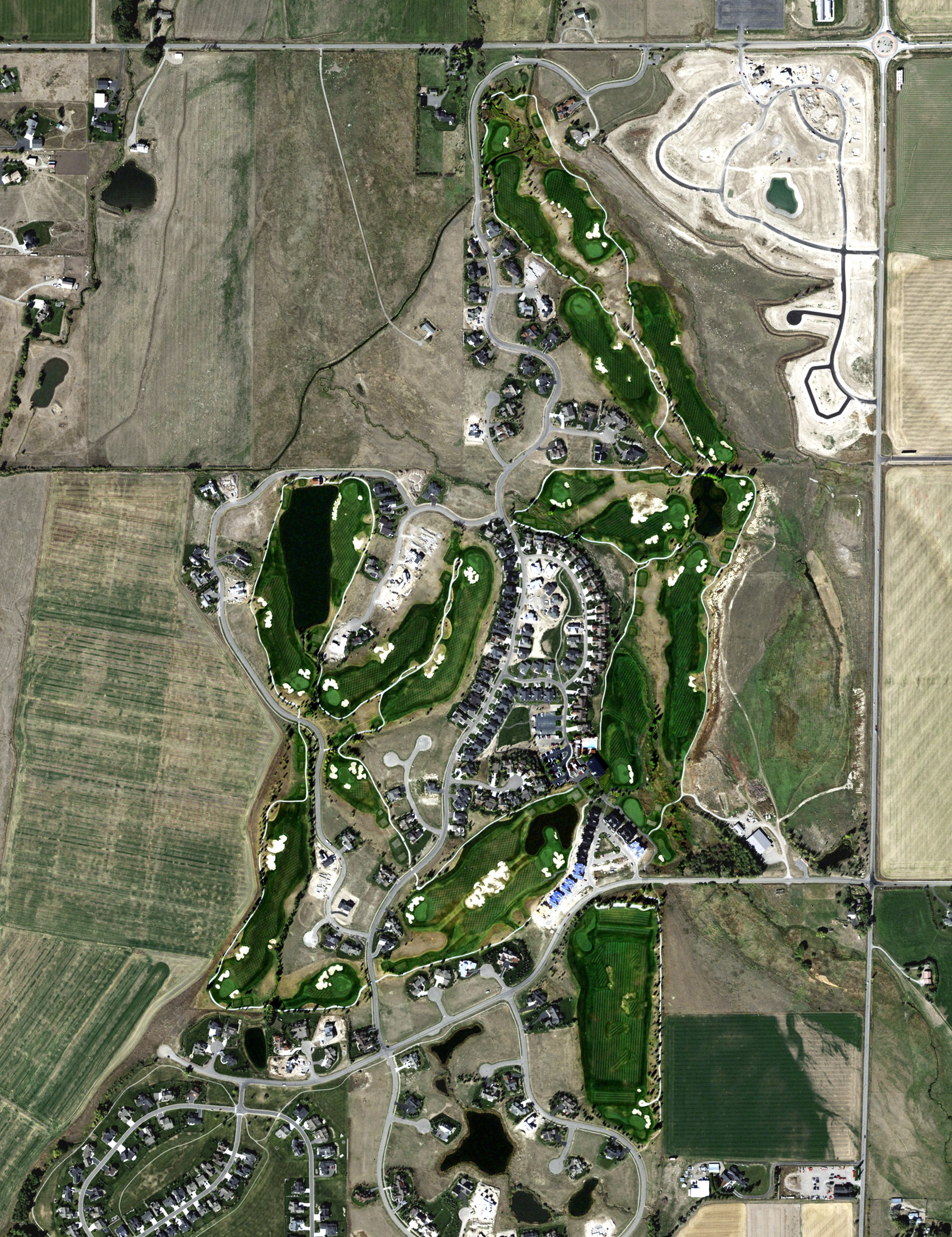 Aerial view of Black Bull, MT
