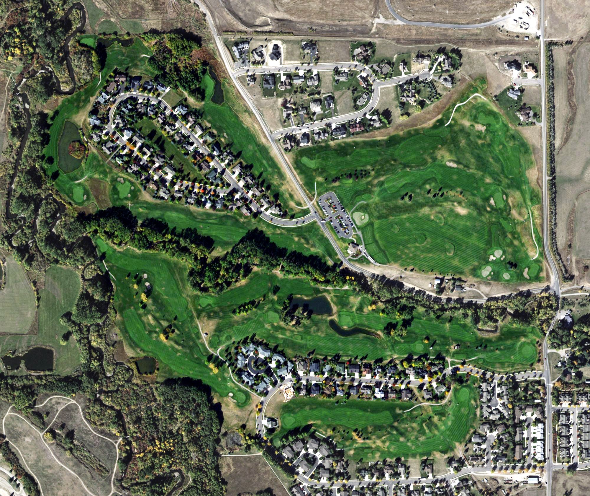 Aerial view of Bridger Creek Golf Course, MT