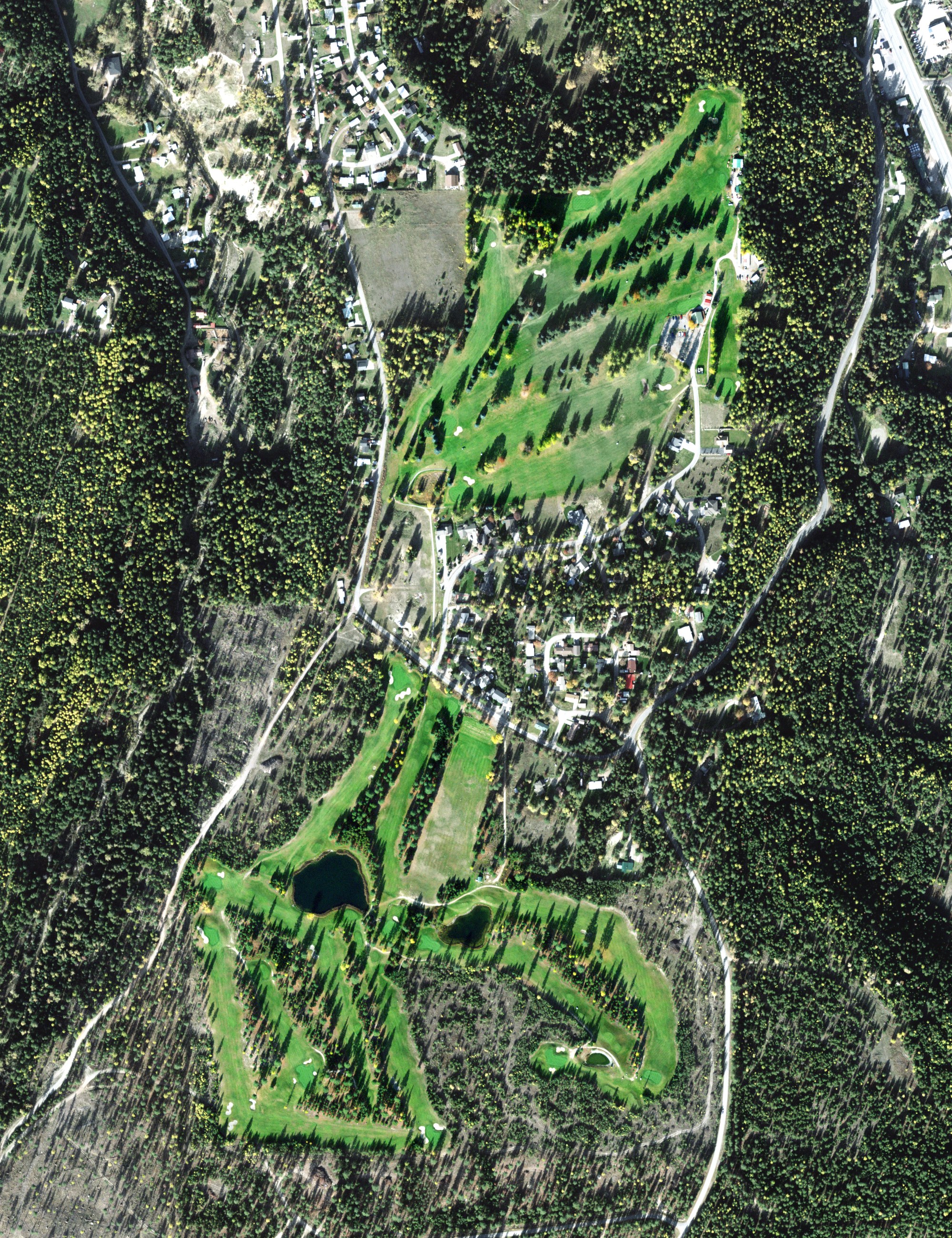 Aerial view of Cabinet View Golf Club, MT