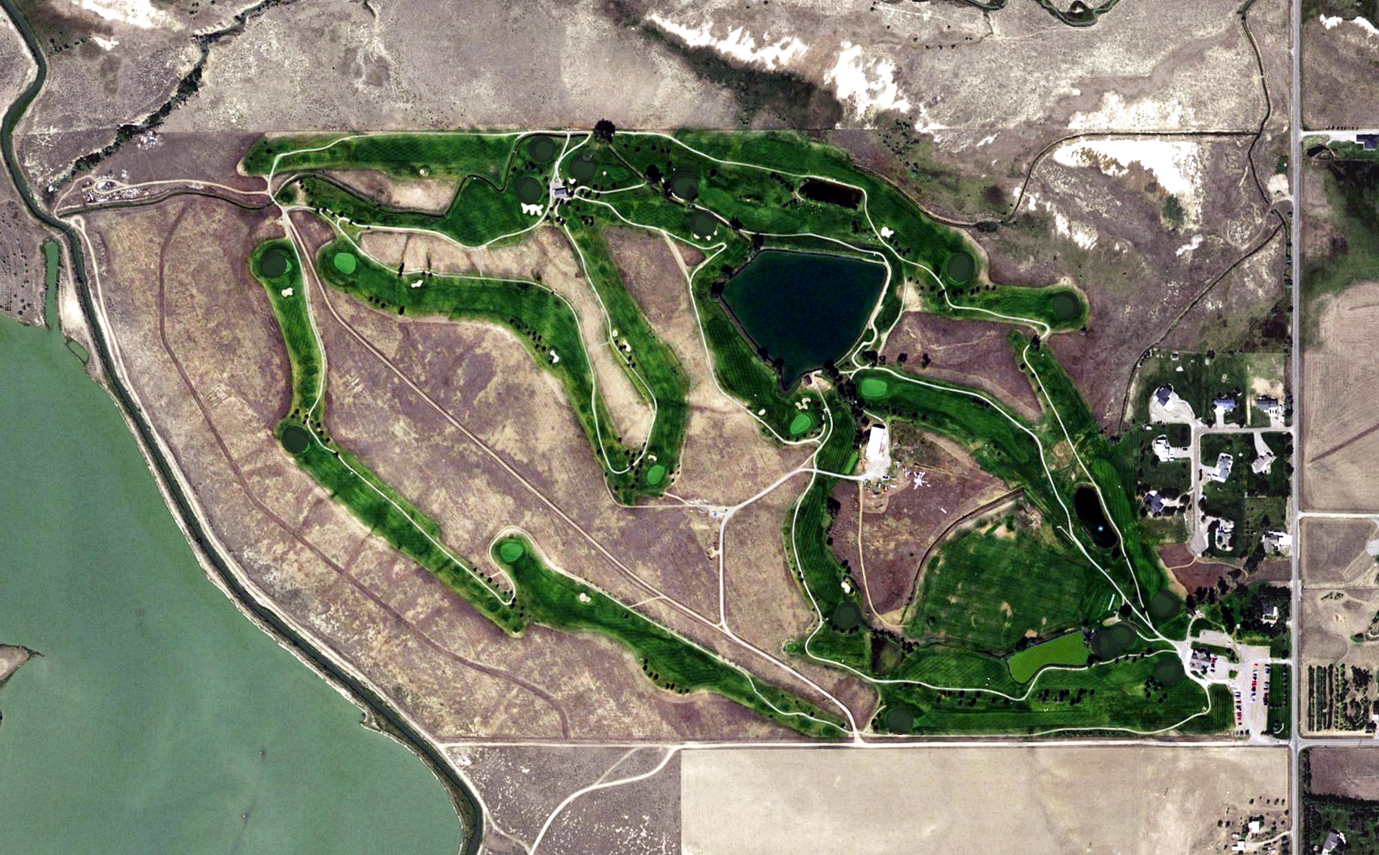 Aerial view of Eagle Rock Golf Course, MT