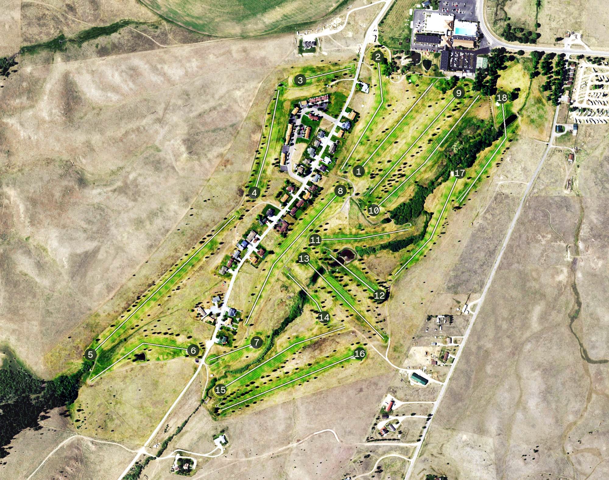 Aerial view of Fairmont Golf, MT