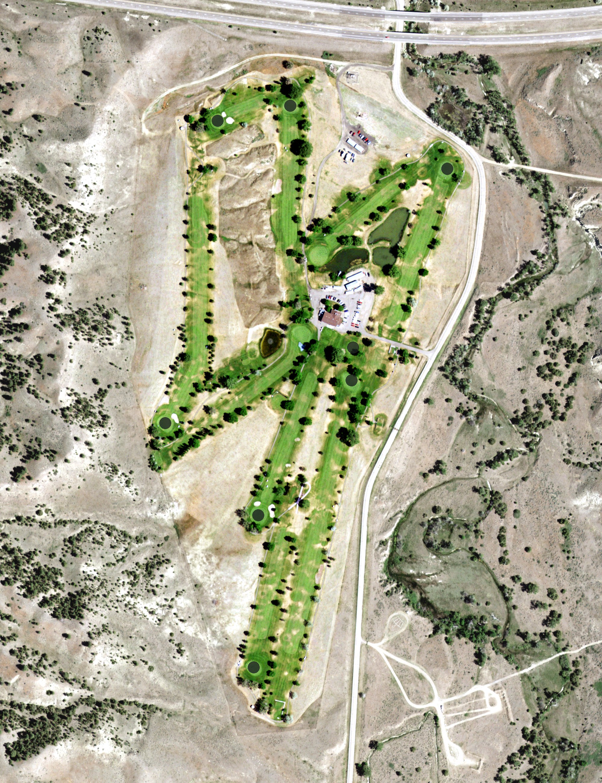 Aerial view of Forsyth Country Club, MT