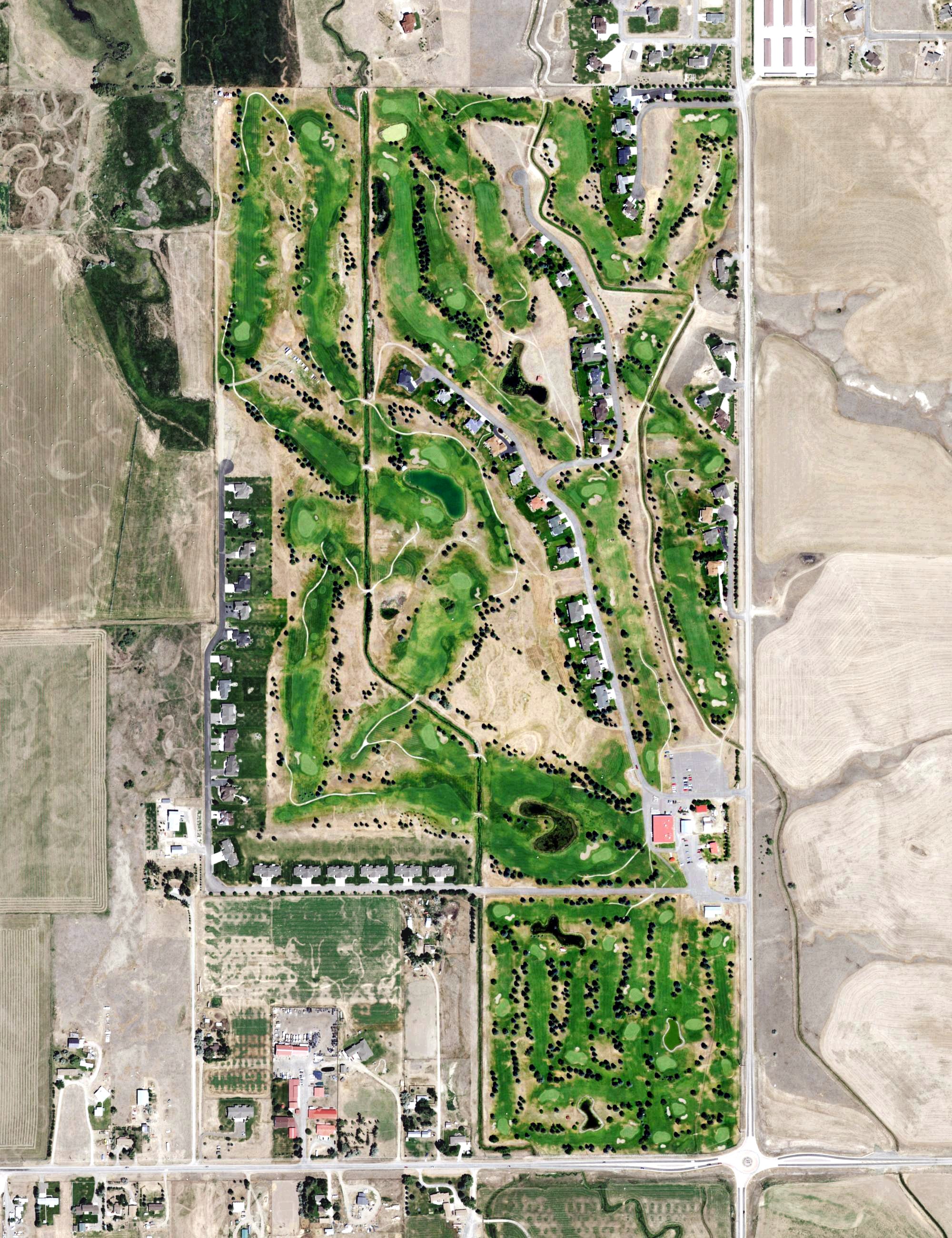 Aerial view of Fox Ridge Golf Course, MT
