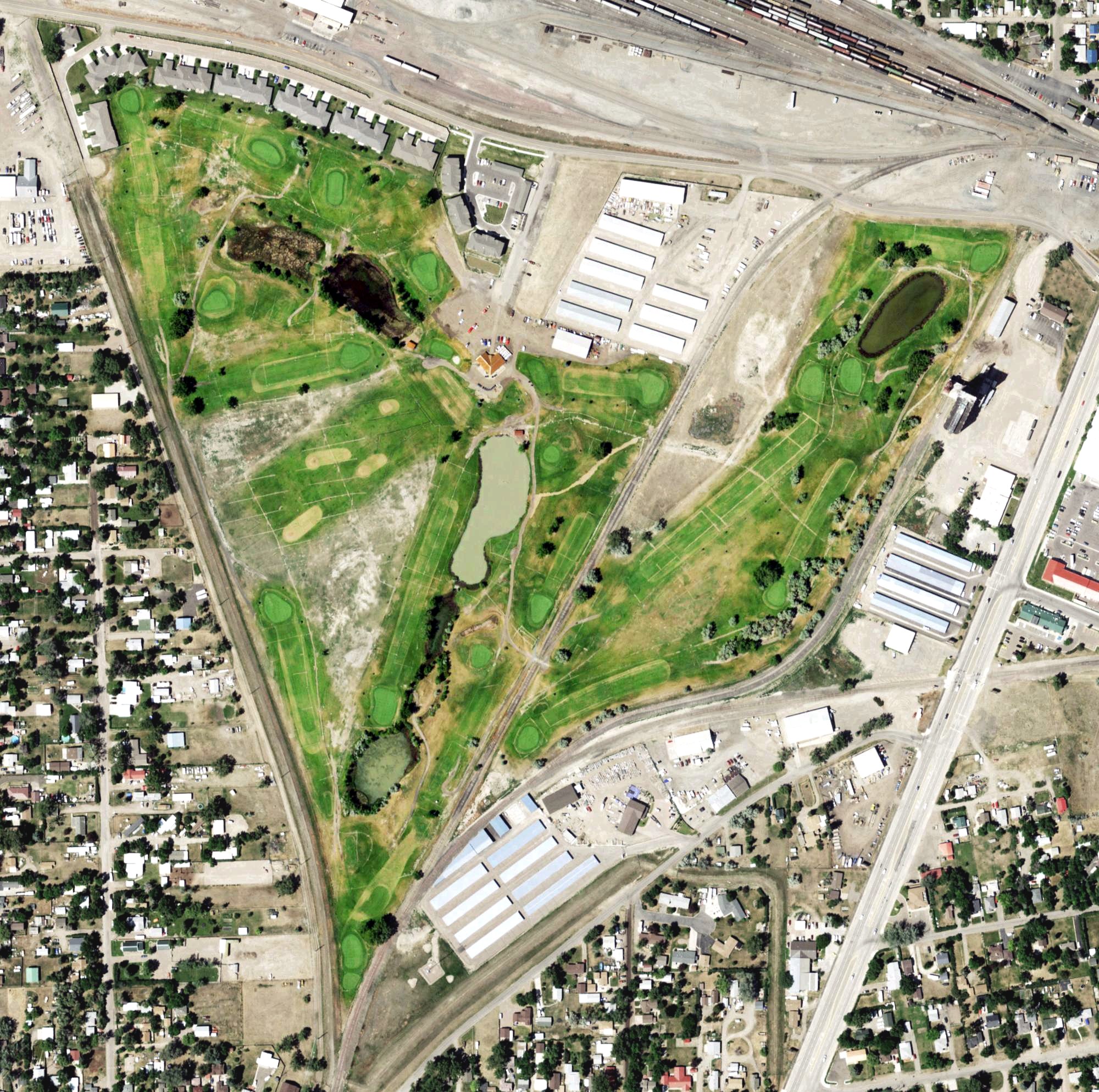 Aerial view of Hickory Swing Golf Course, MT
