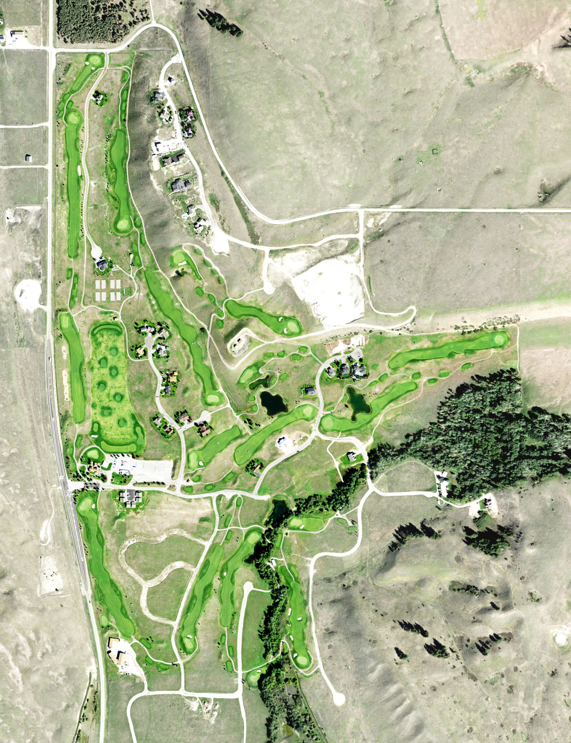 Aerial view of Indian Springs Golf Course, MT