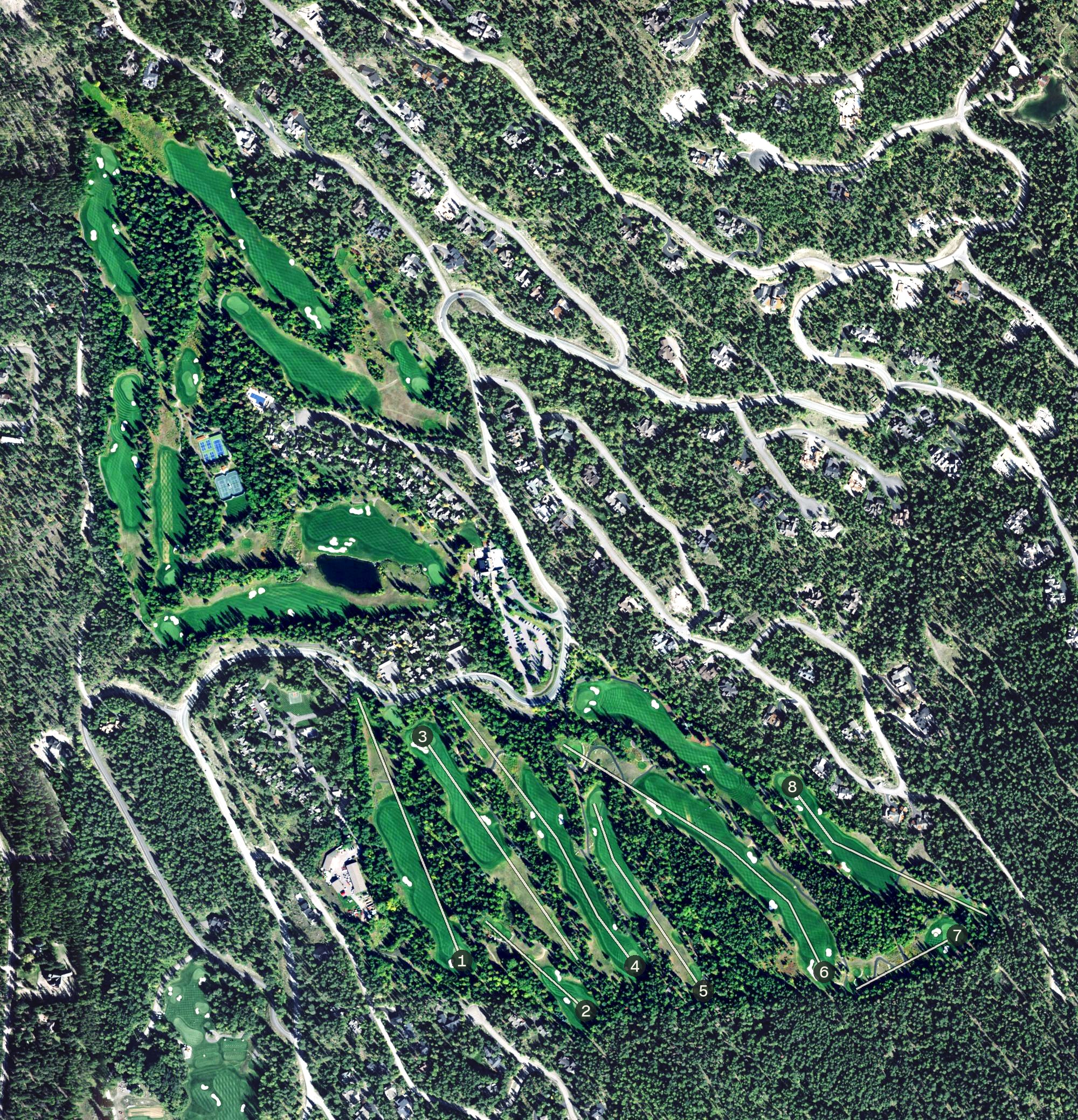 Aerial view of Iron Horse Golf Club, MT