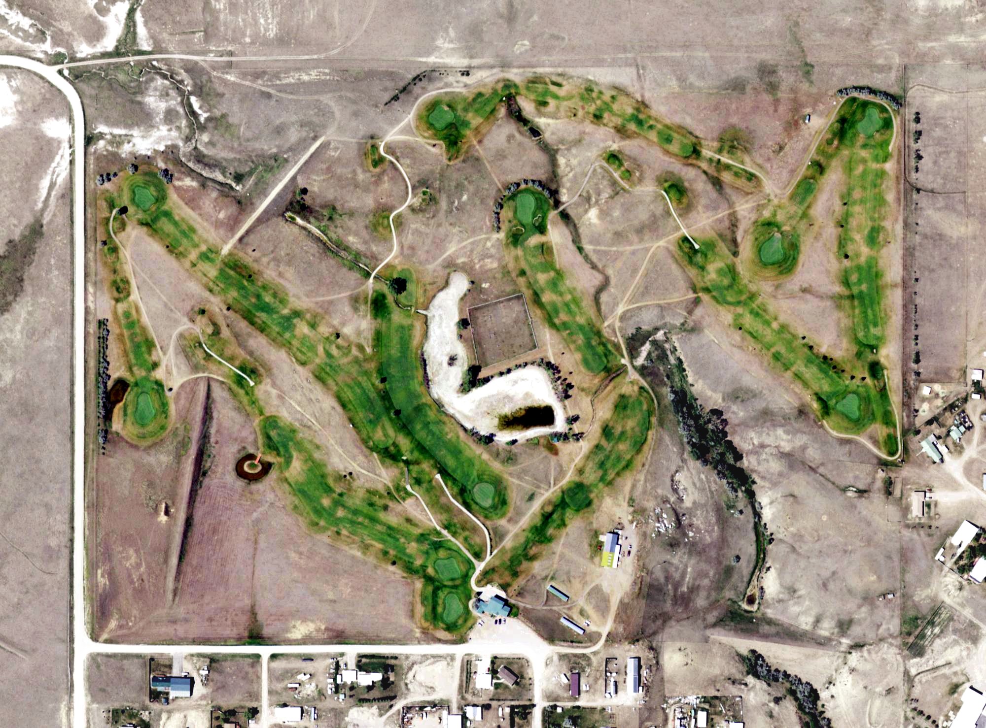 Aerial view of Jawbone Creek Country Club, MT