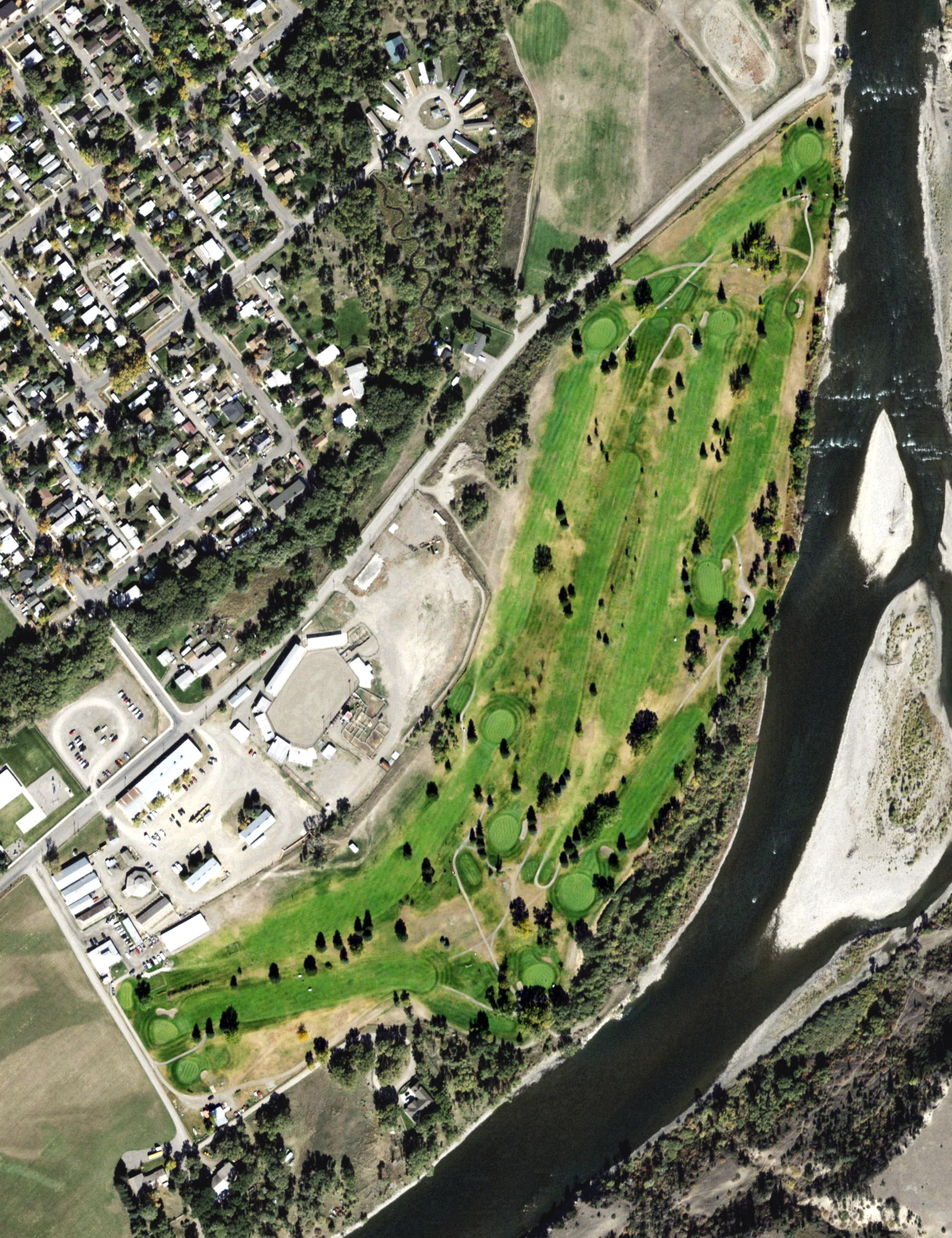 Aerial view of Livingston Golf and Country Club, MT