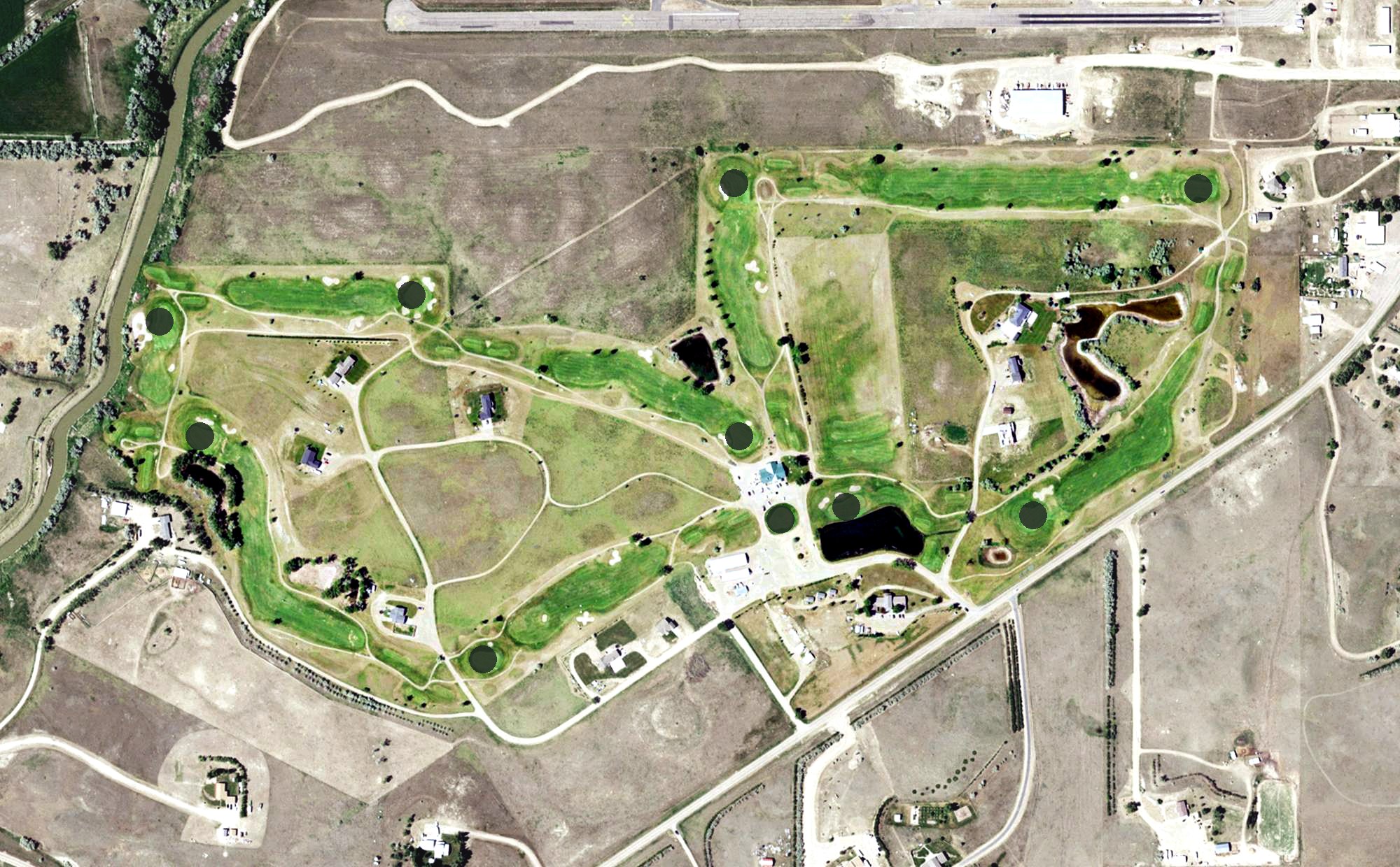 Aerial view of Marian Hills Country Club, MT