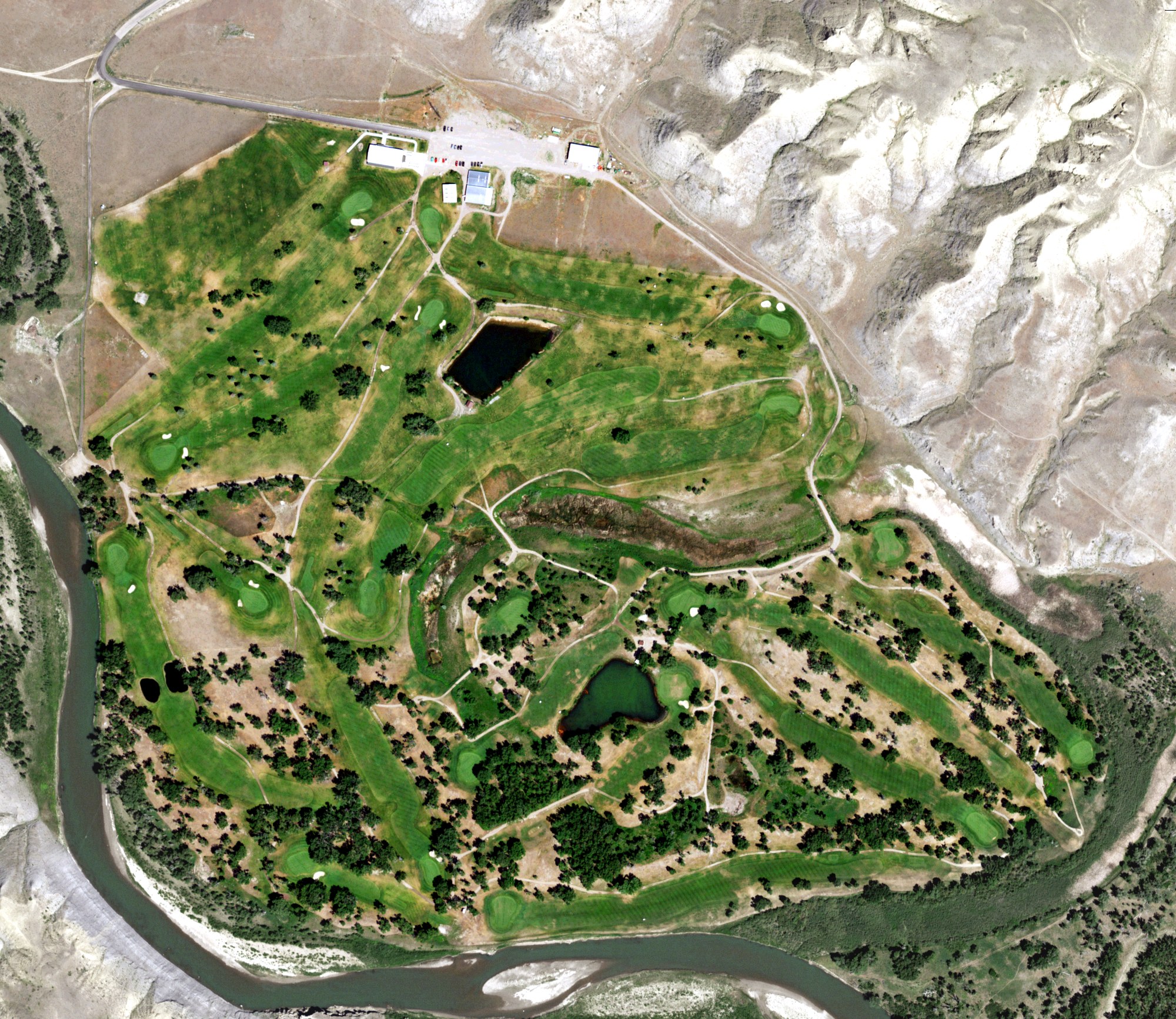 Aerial view of Marias Valley Golf & Country Club, MT