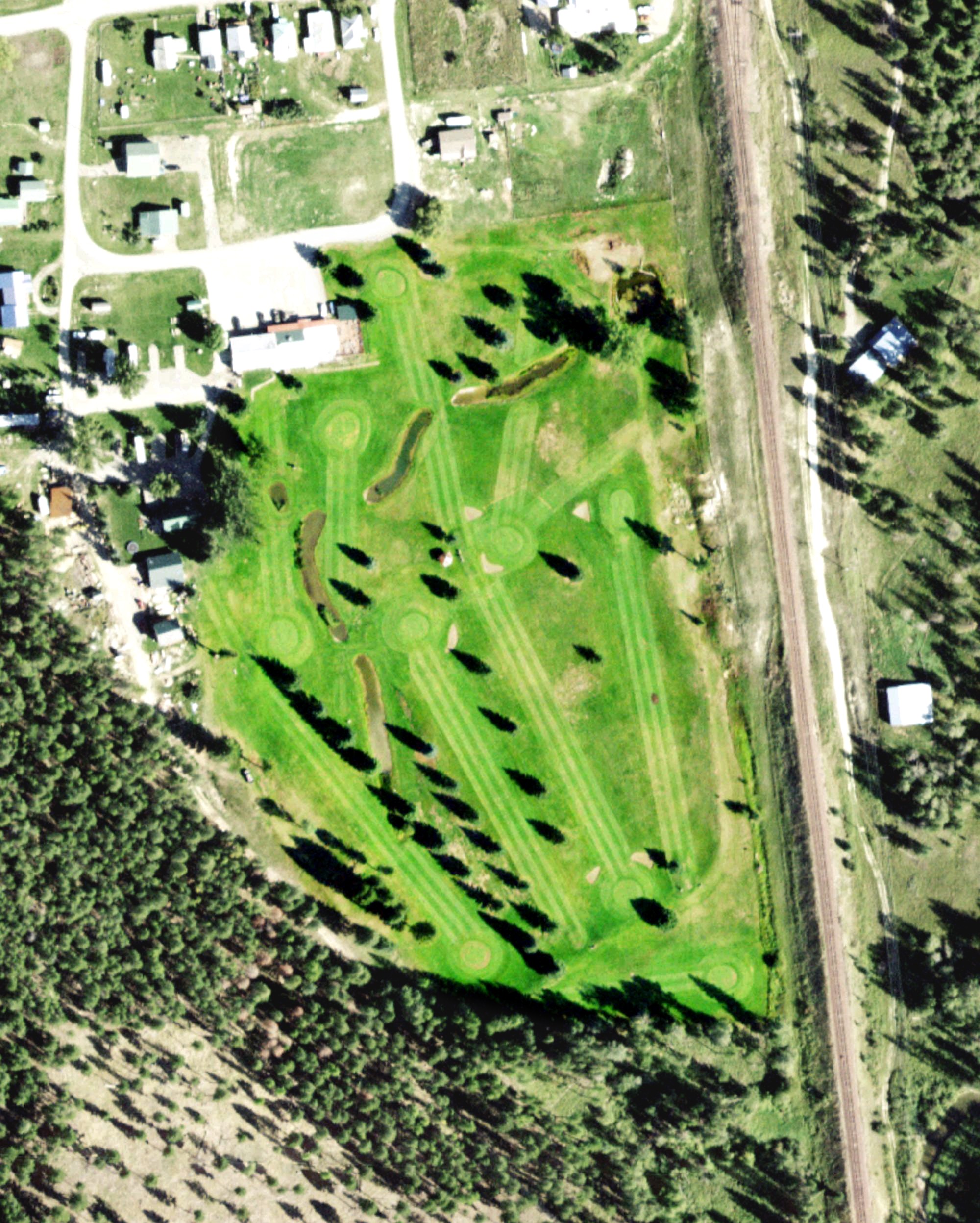 Aerial view of Meadow Creek Golf Course, MT