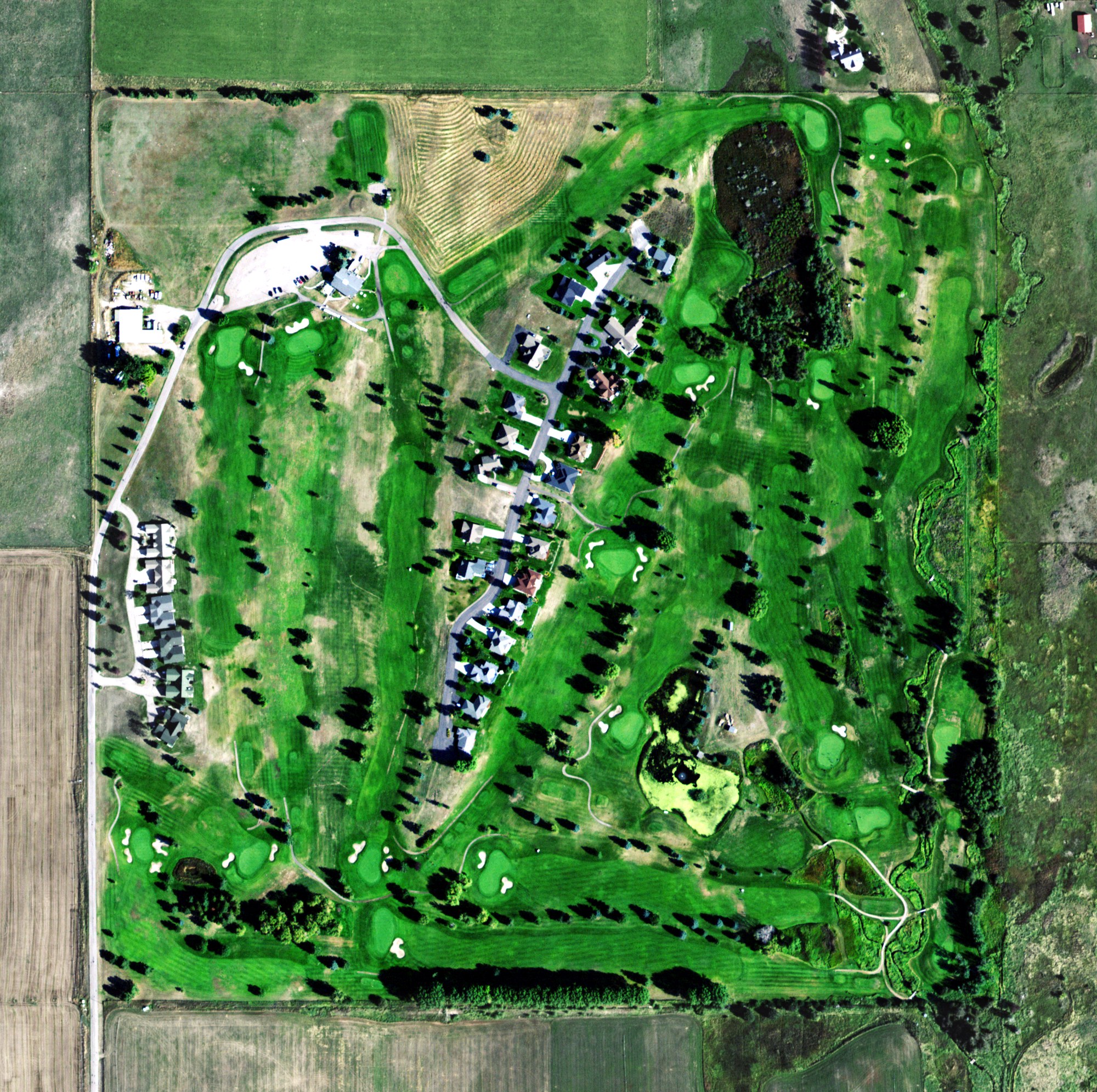 Aerial view of Mission Mountain Golf Club, MT