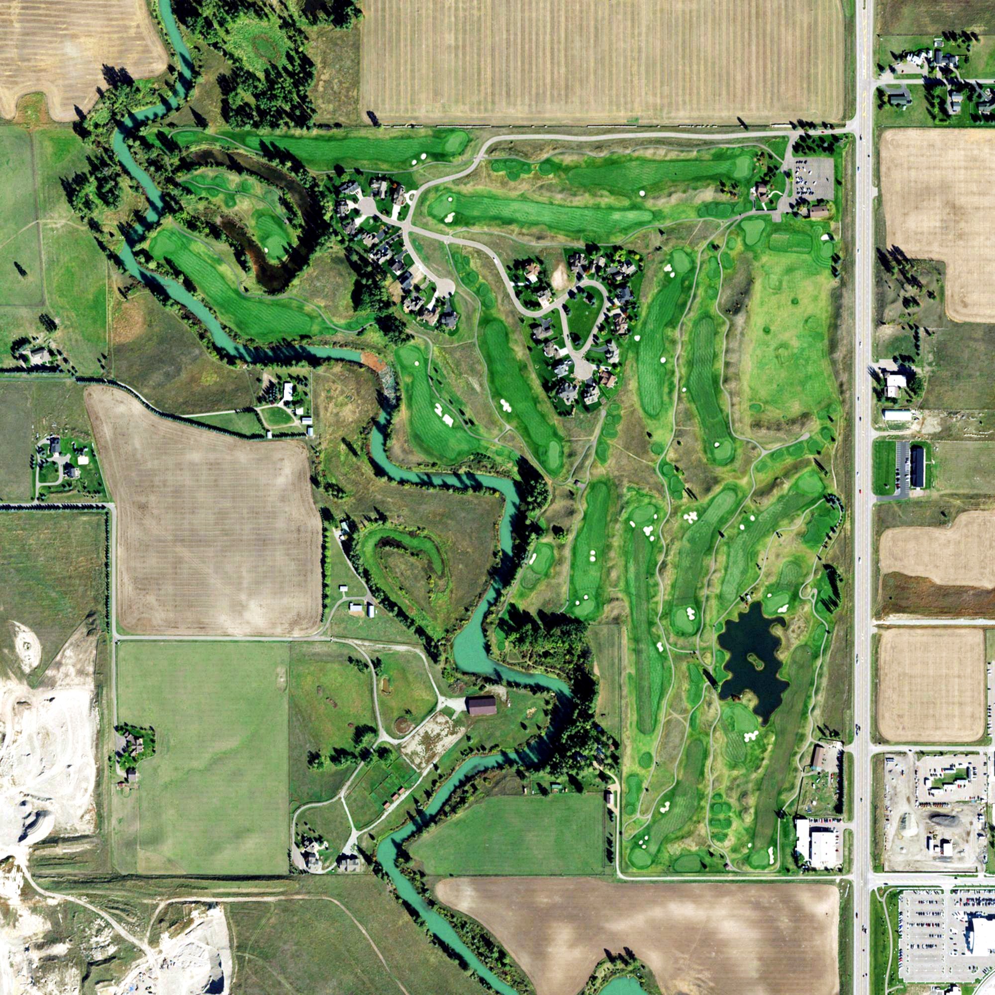 Aerial view of Northern Pines Golf Club, MT