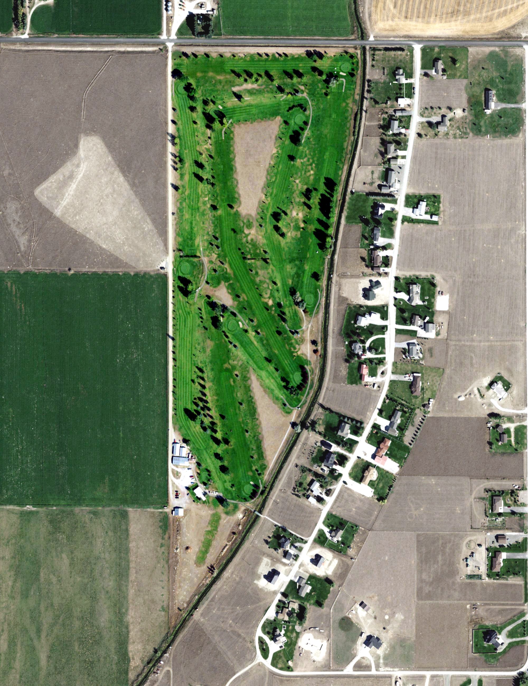 Aerial view of Old Baldy Golf Course, MT