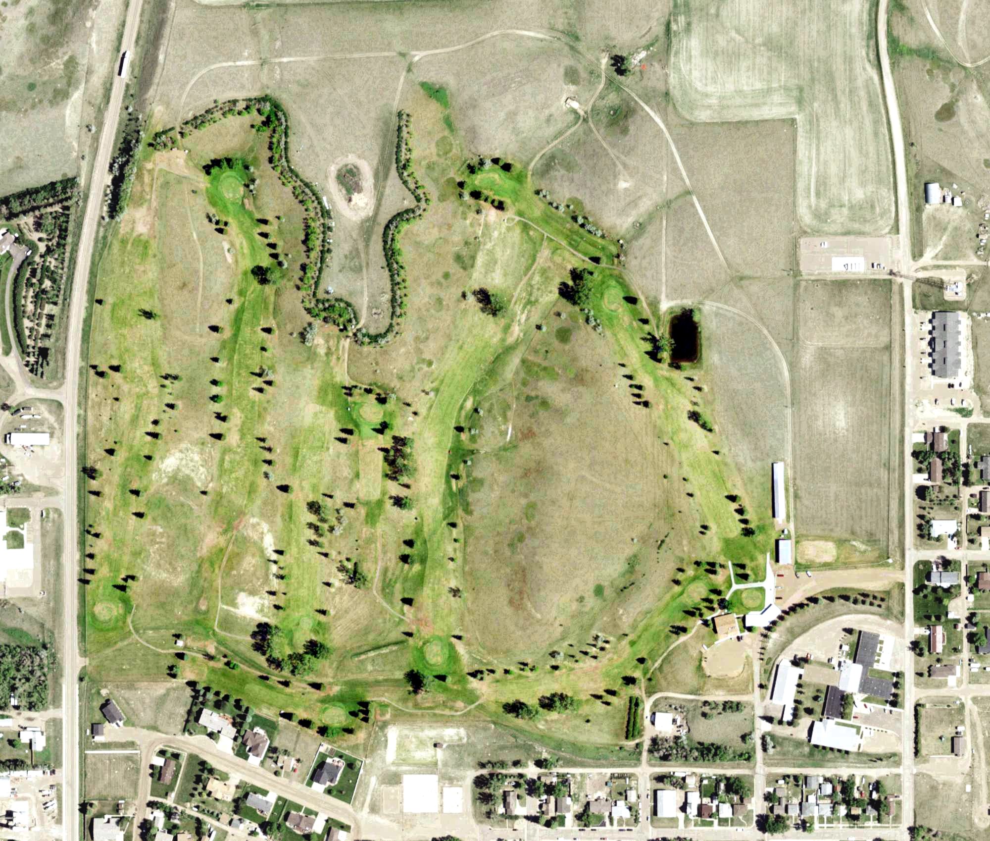 Aerial view of Plentywood Golf Club, MT