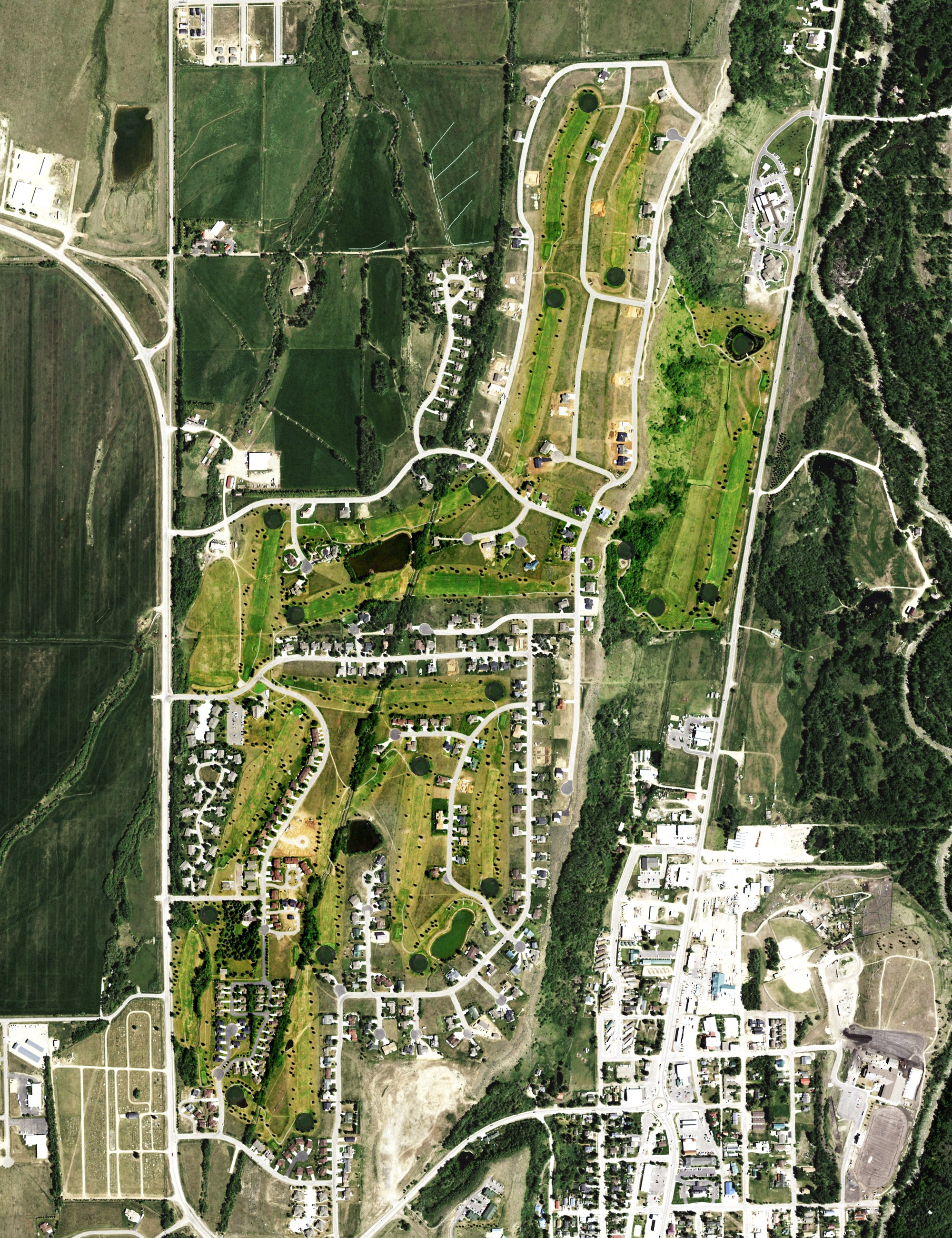 Aerial view of Red Lodge Mountain Golf Course, MT