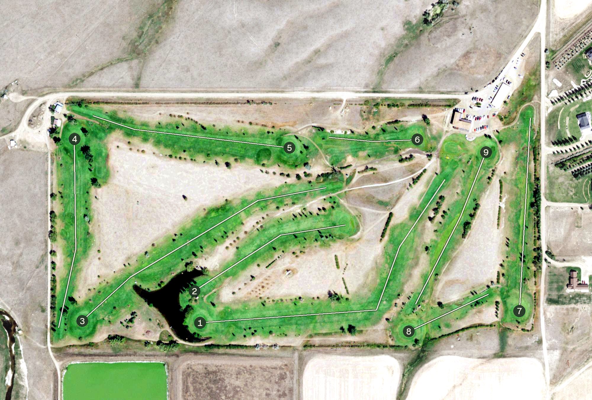 Aerial view of Scobey Golf Course, MT