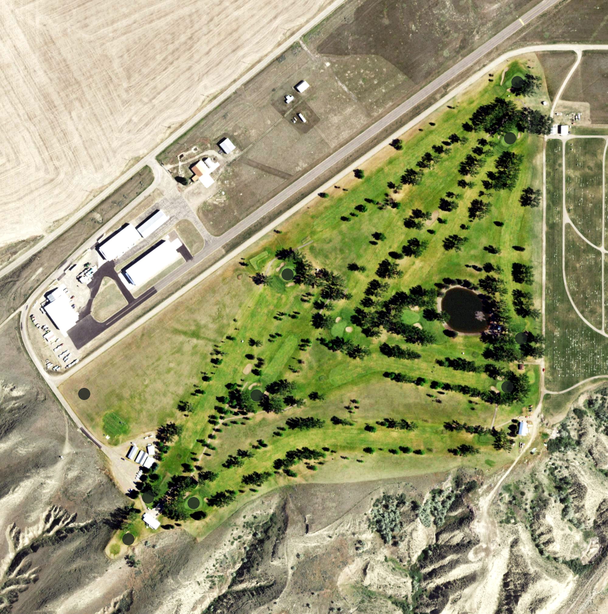 Aerial view of Signal Point Golf Course, MT