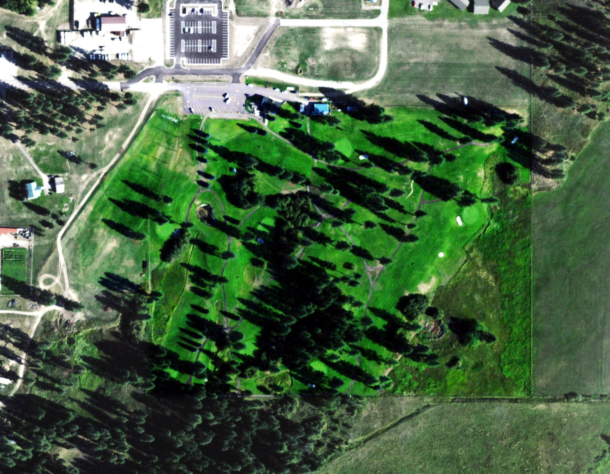 Aerial view of Silver Fox Golf Course, MT