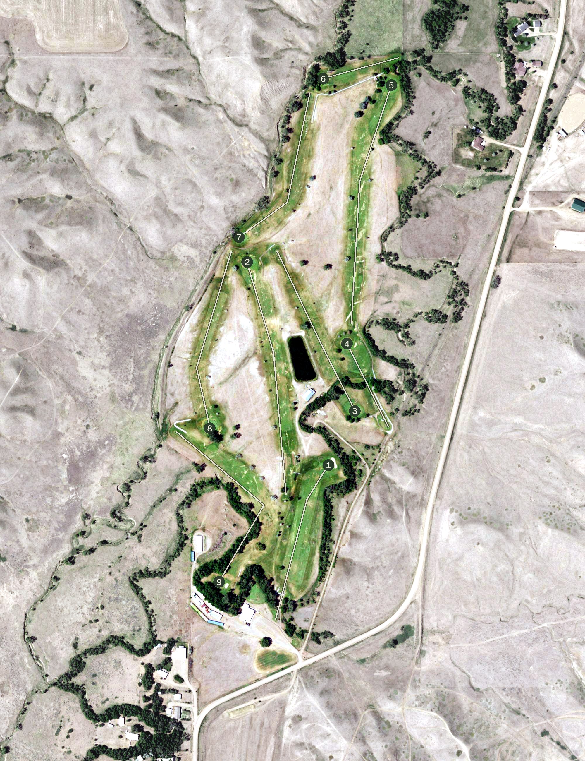 Aerial view of Sunnyside Country Club, MT