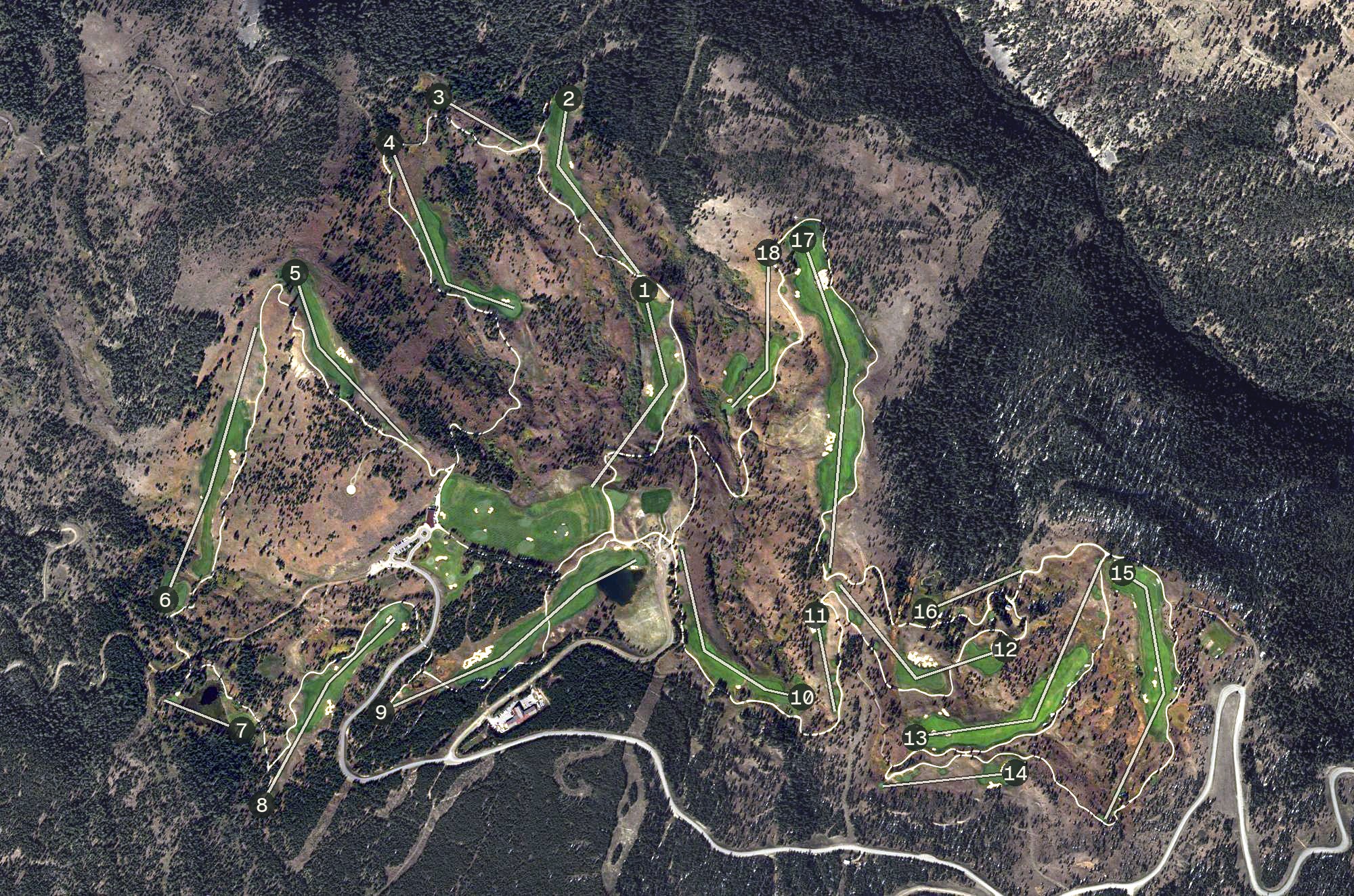 Aerial view of The Reserve at Moonlight Basin, MT
