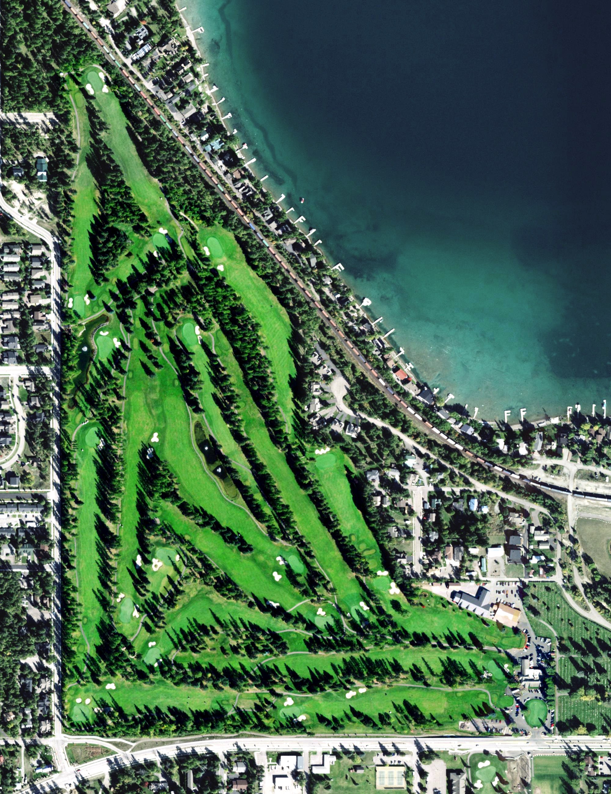 Aerial view of Whitefish Lake Golf Club - North Course, MT