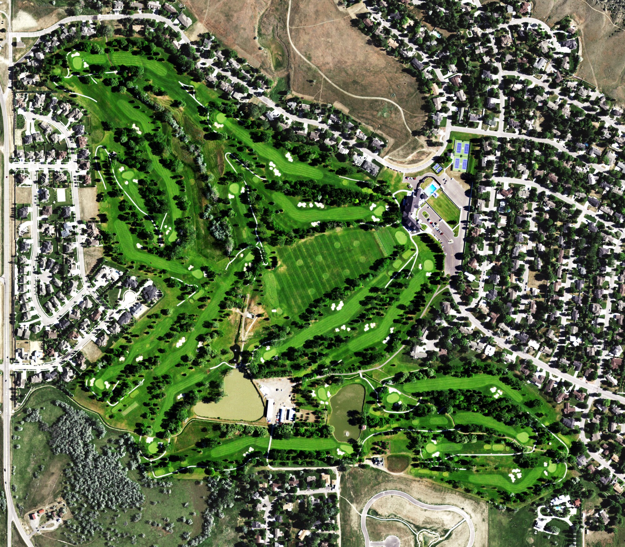 Aerial view of Yellowstone Country Club, MT