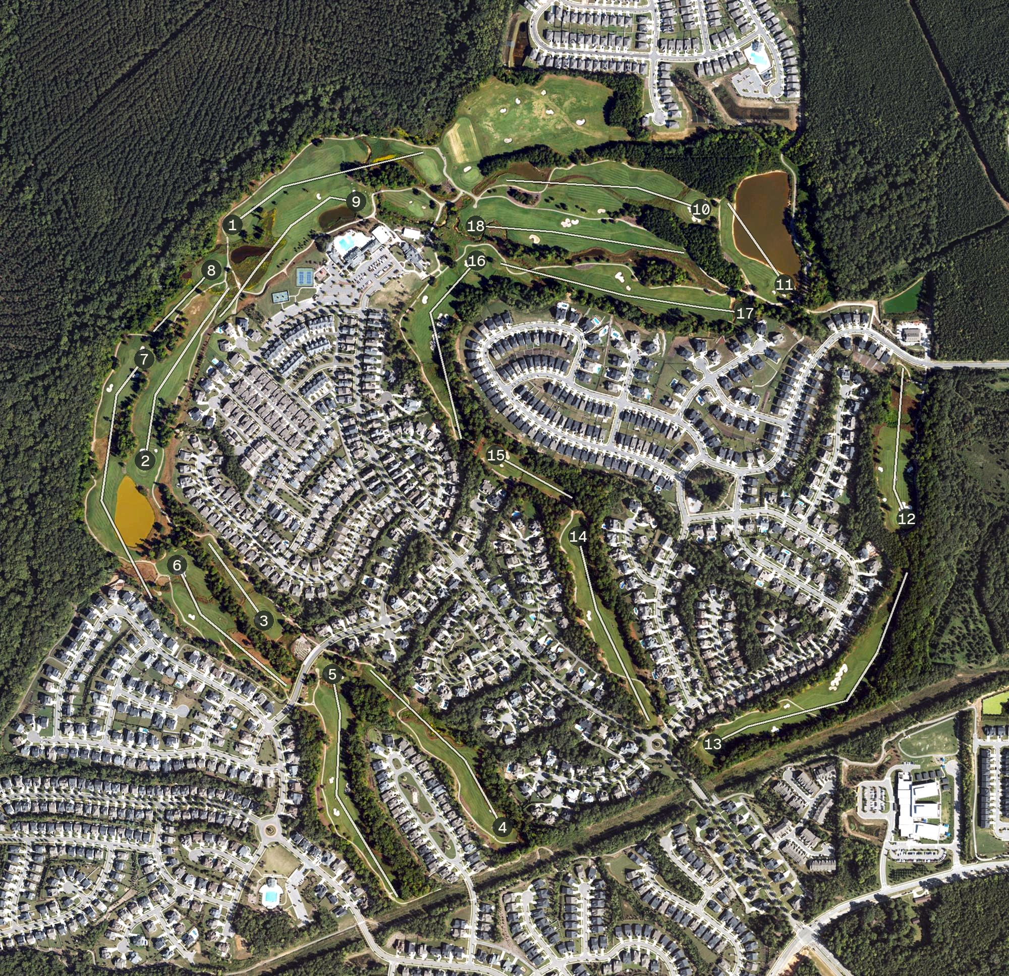 Aerial view of 12 Oaks, NC