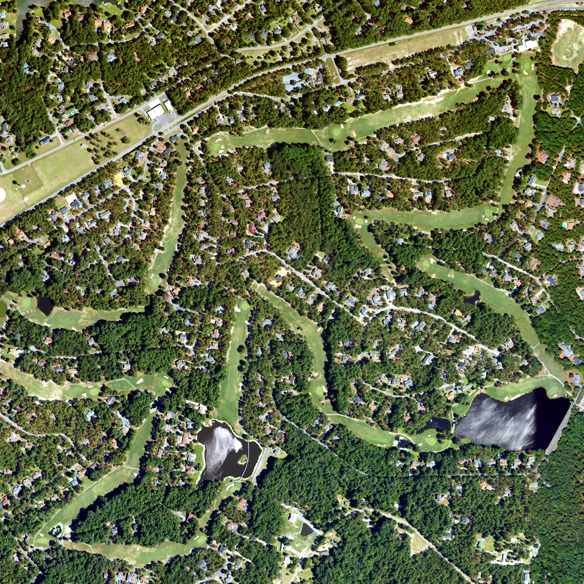 Aerial view of 7 Lakes Golf Club, NC
