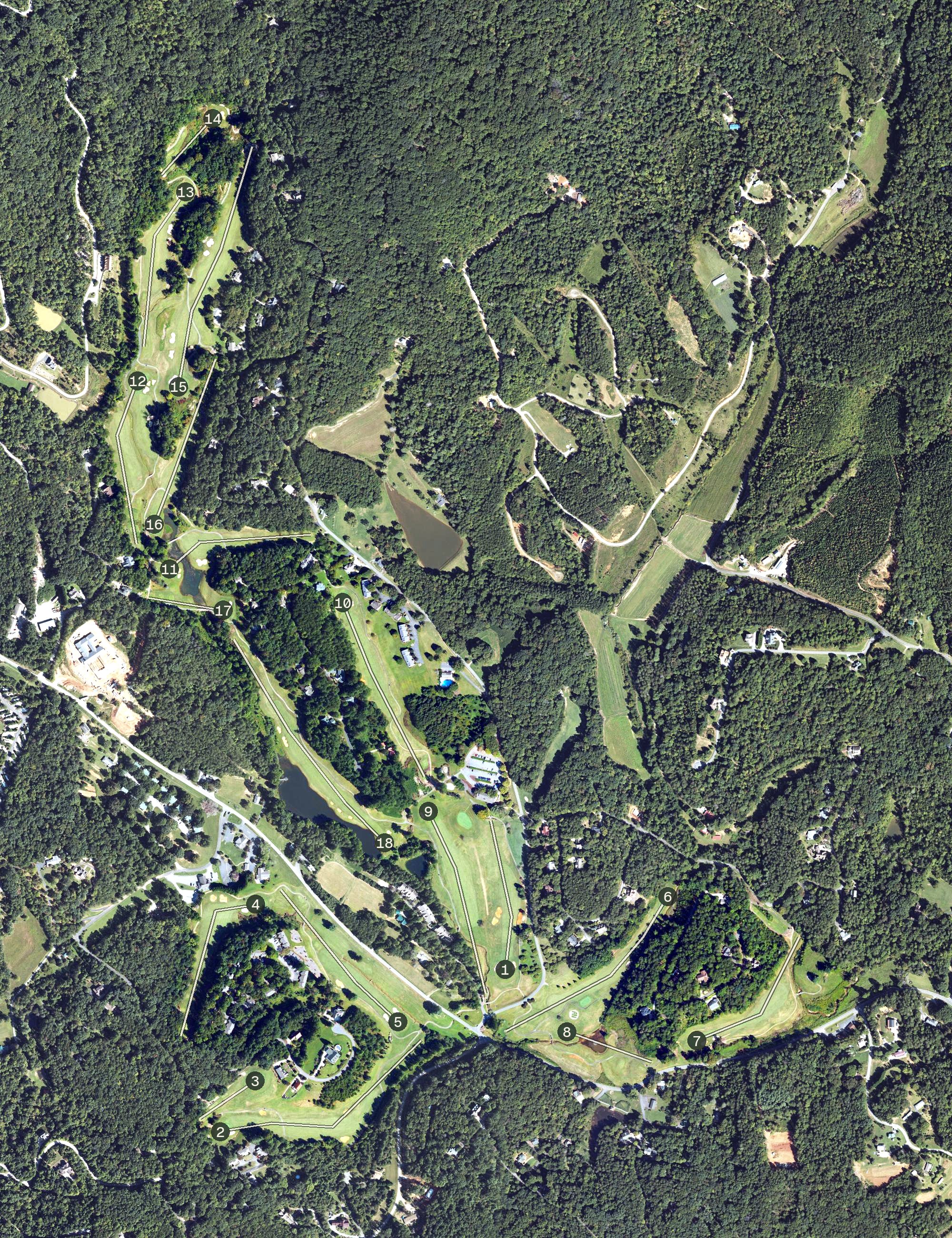 Aerial view of Apple Valley Golf Course, NC