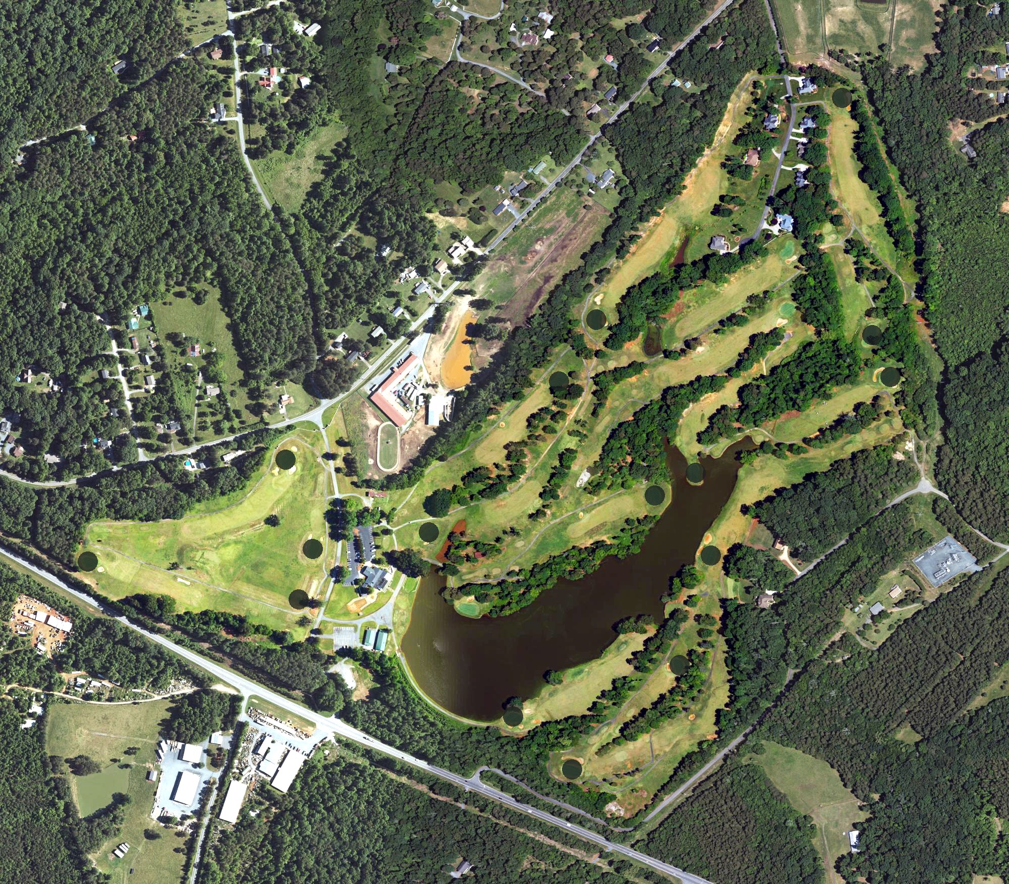 Aerial view of Asheboro Country Club, NC