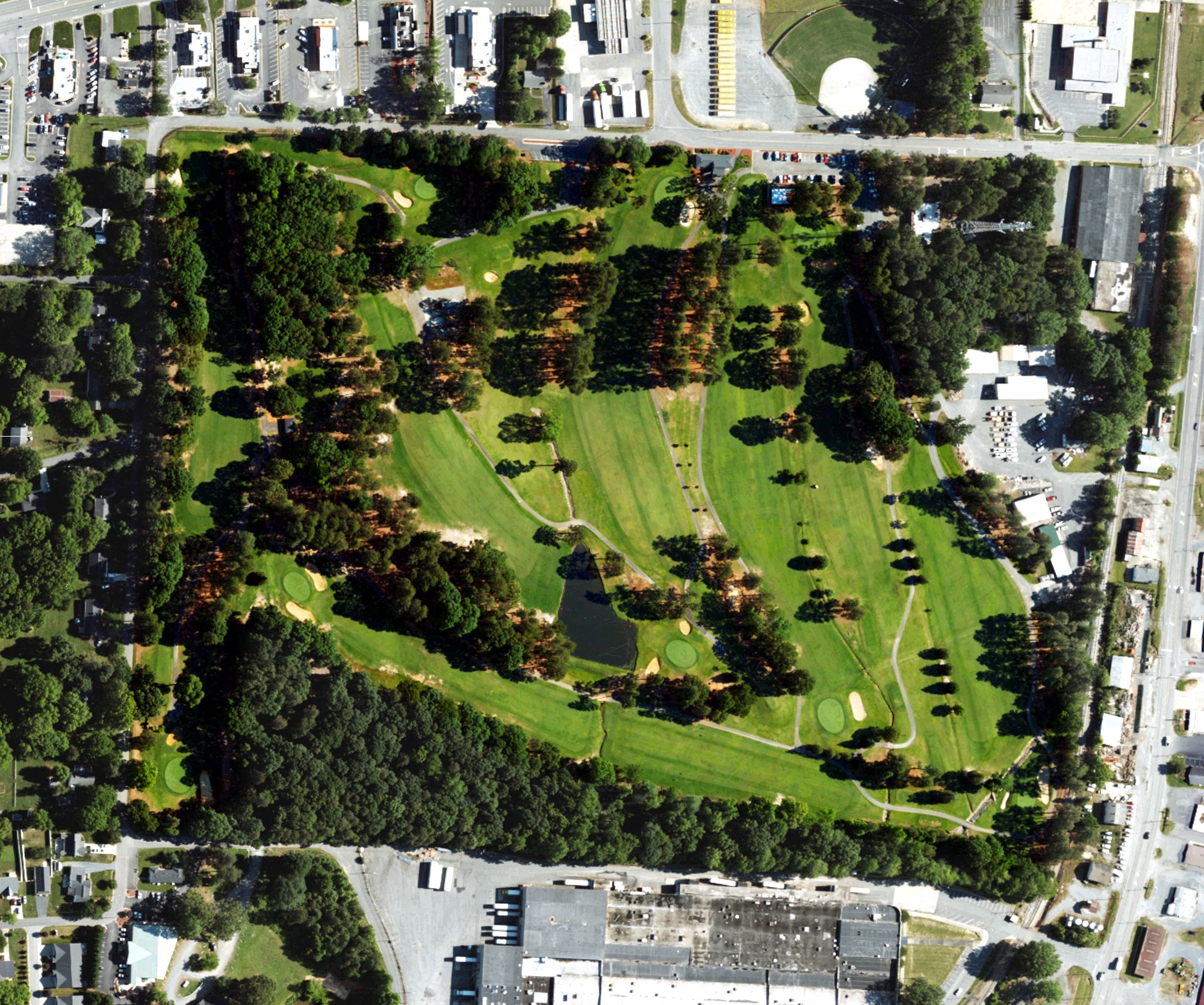 Aerial view of Asheboro Municipal Golf Course, NC