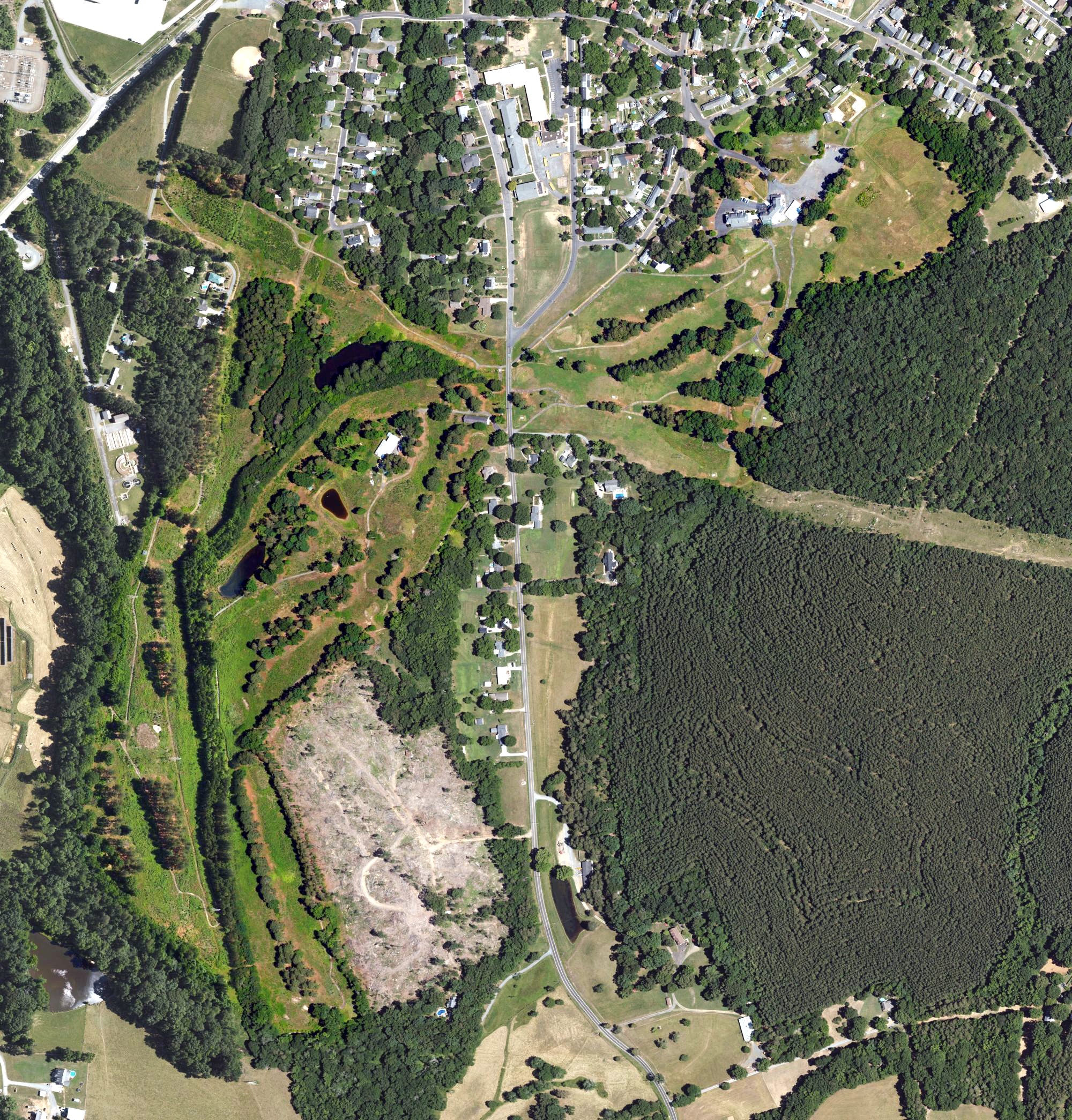 Aerial view of Badin Inn Golf Club, NC