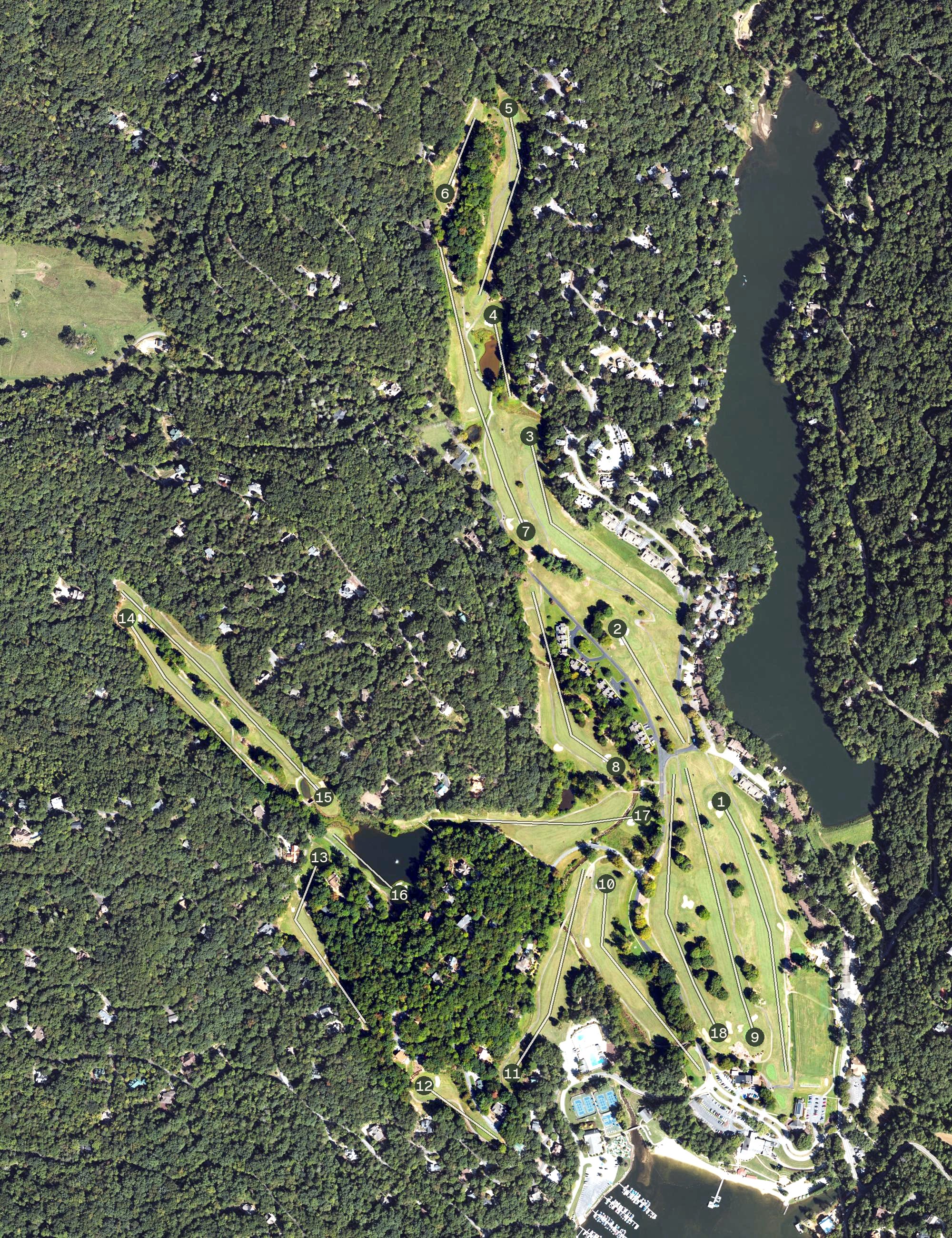 Aerial view of Bald Mountain Golf Course, NC