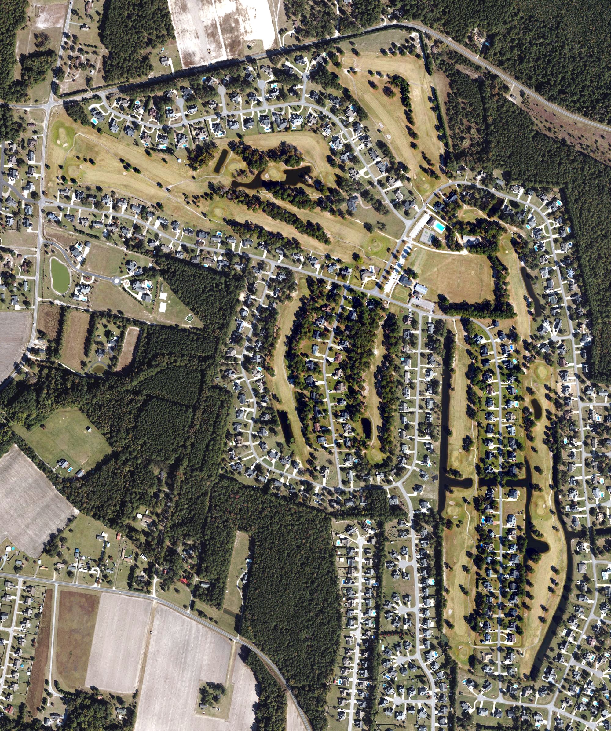 Aerial view of Baywood Golf Club, NC