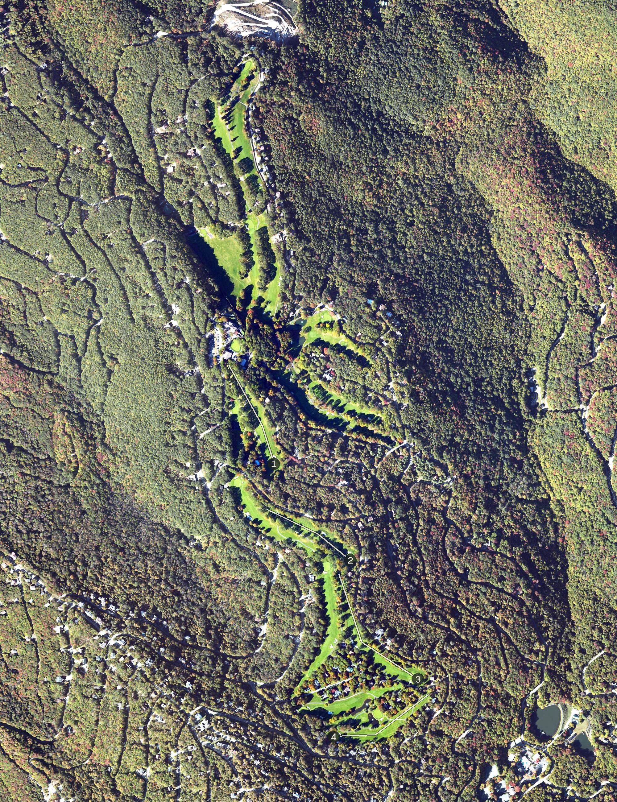 Aerial view of Beech Mountain Club, NC