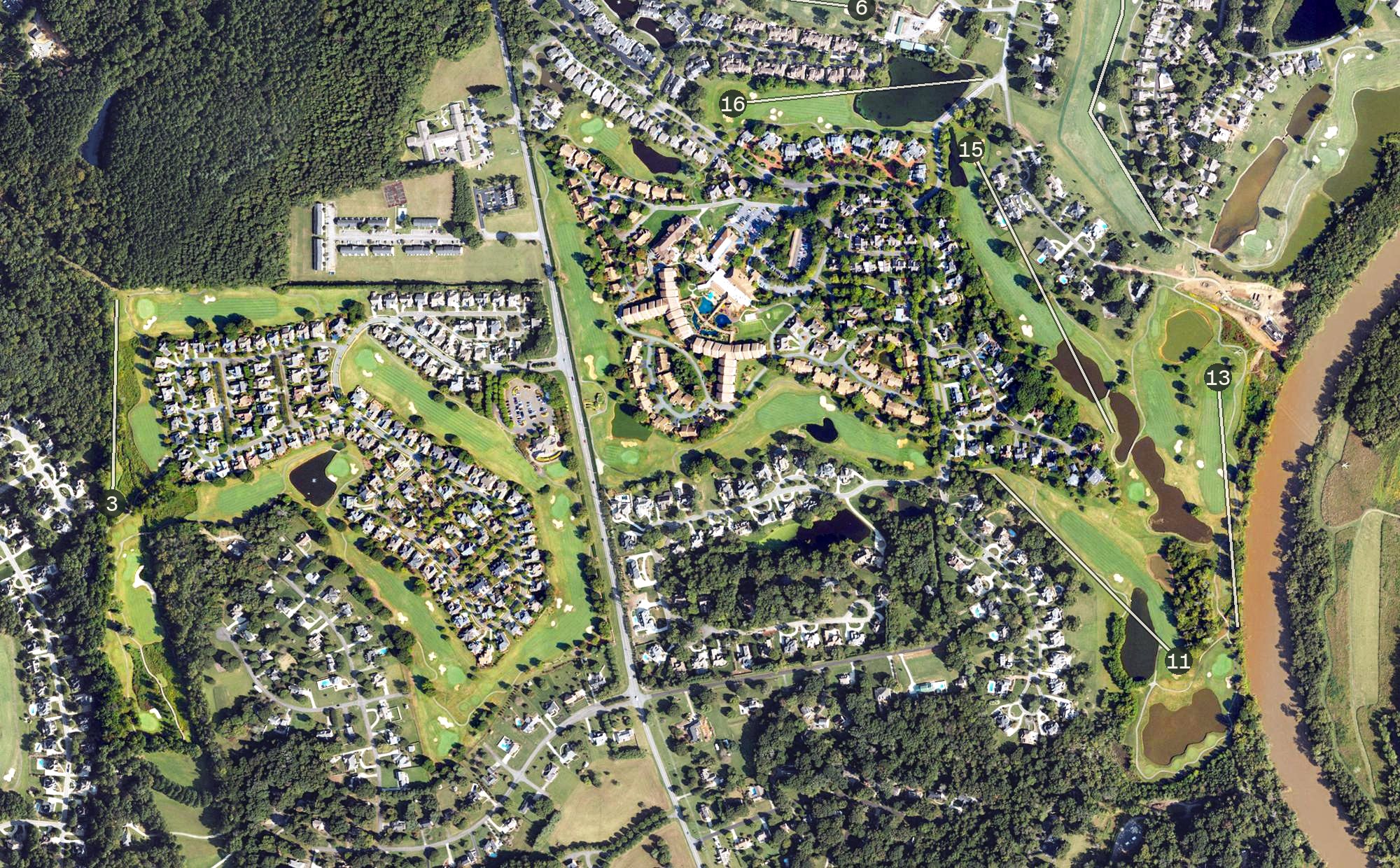 Aerial view of Bermuda Run West, NC