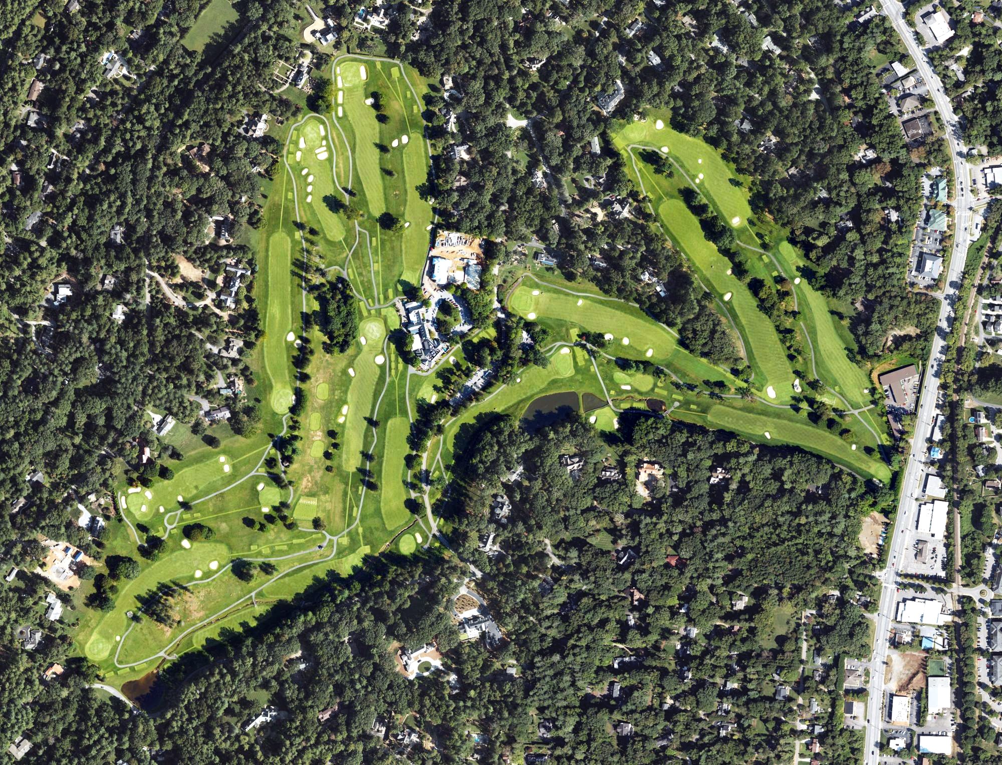 Aerial view of Biltmore Forest Country Club, NC