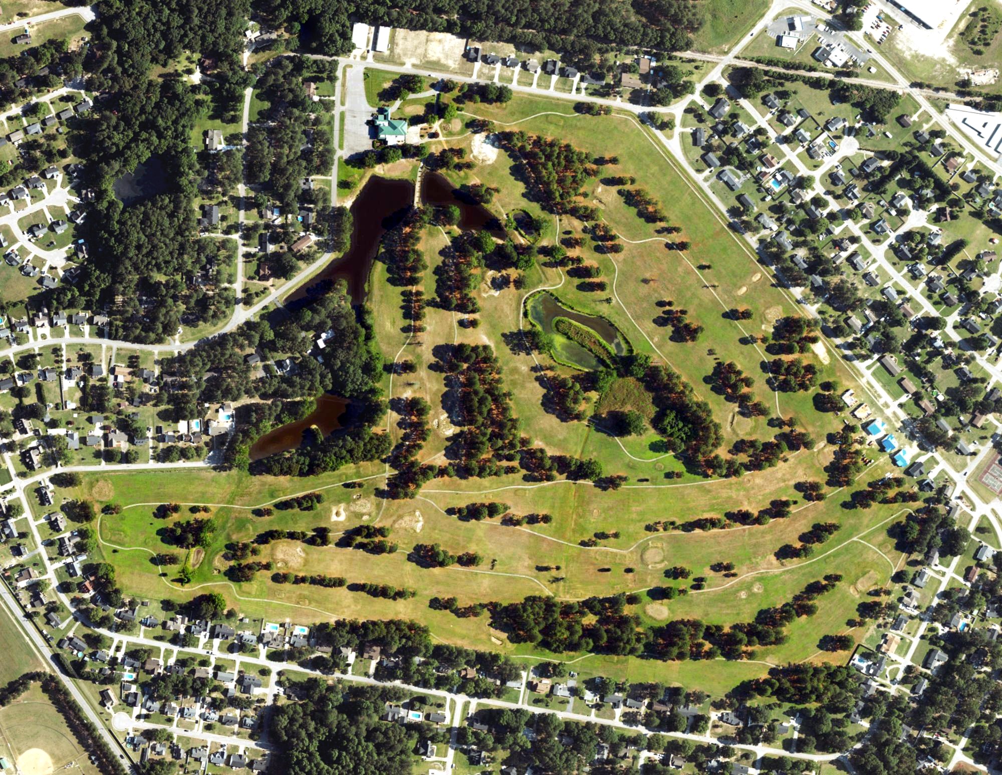 Aerial view of Birchwood Country Club, NC