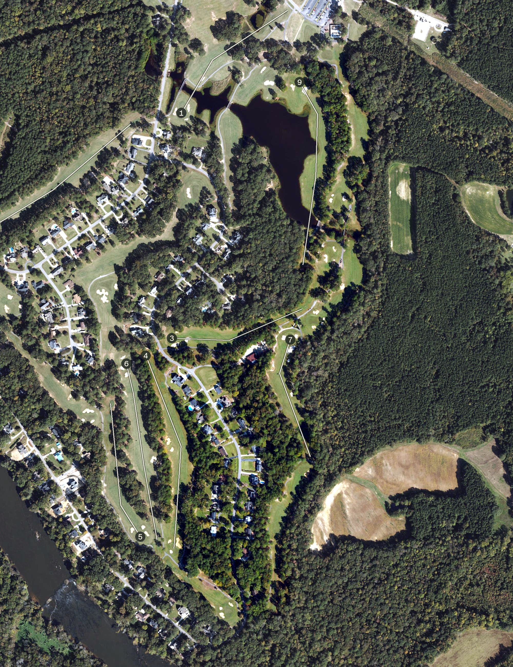 Aerial view of Black Course, NC